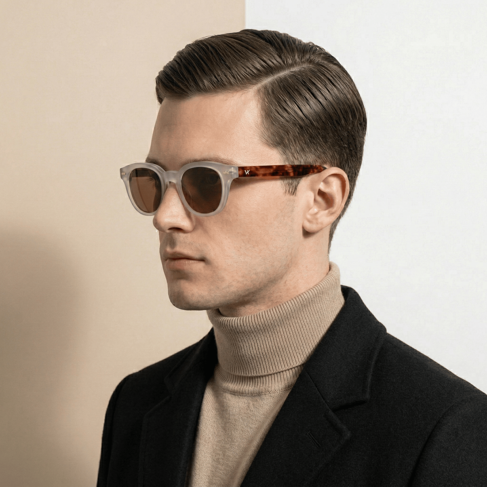 Clear Round Sunglasses for Men
