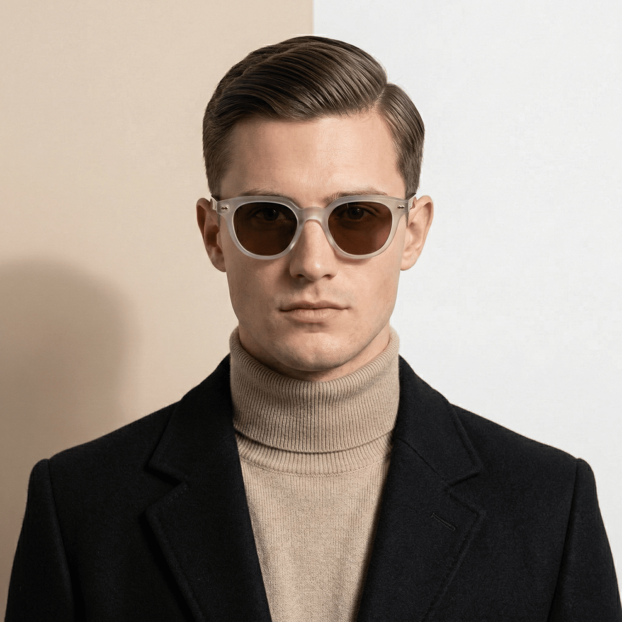 Clear Round Sunglasses for Men