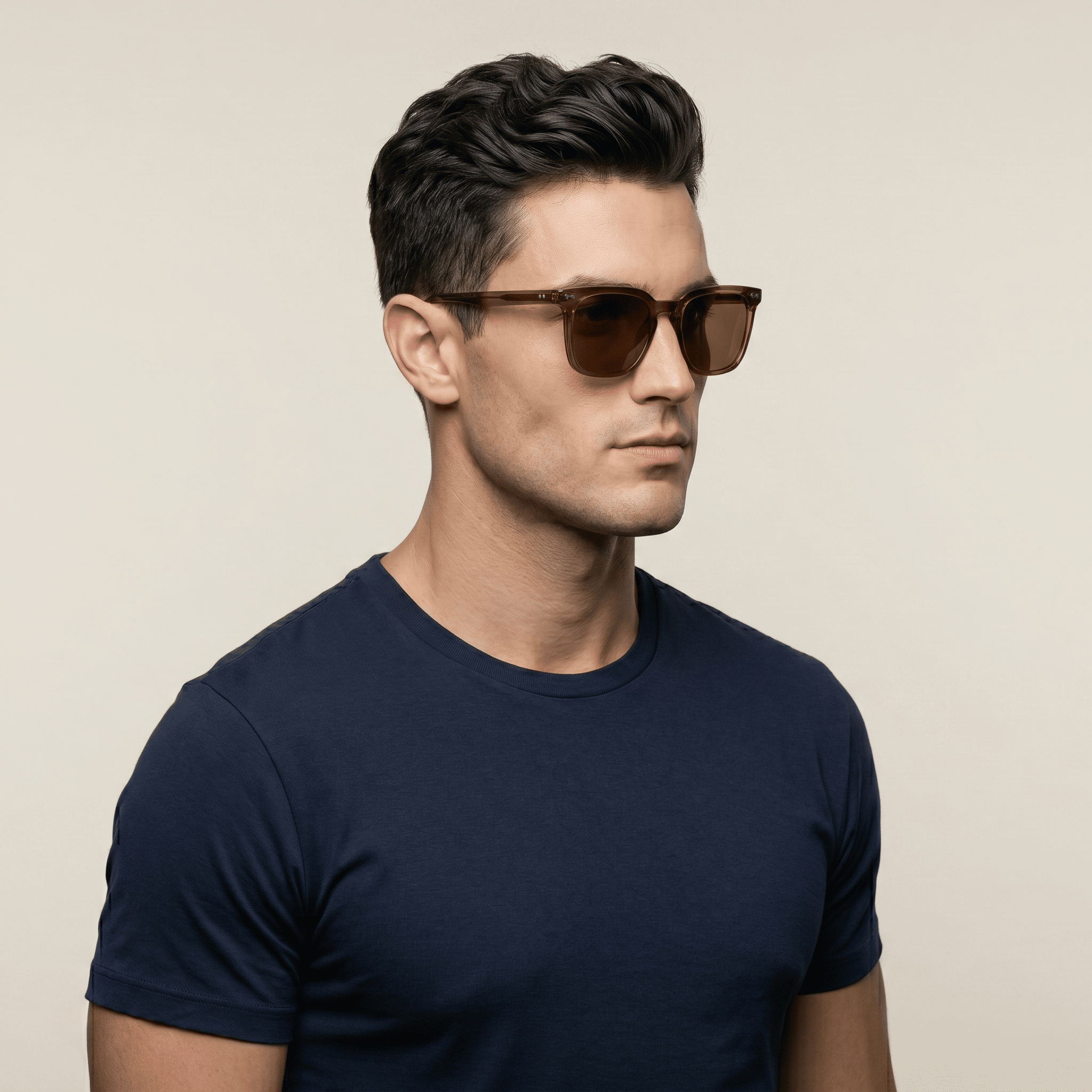 Brown Square Sunglasses for Men