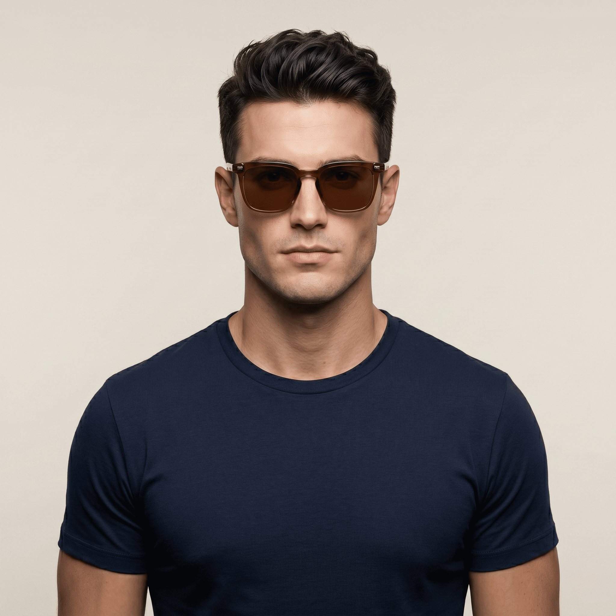 Brown Square Sunglasses for Men