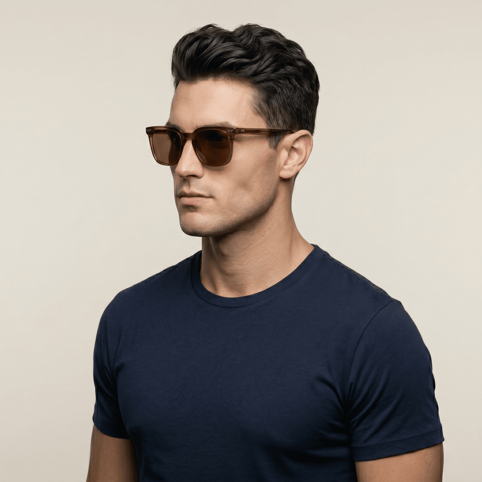 Brown Square Sunglasses for Men