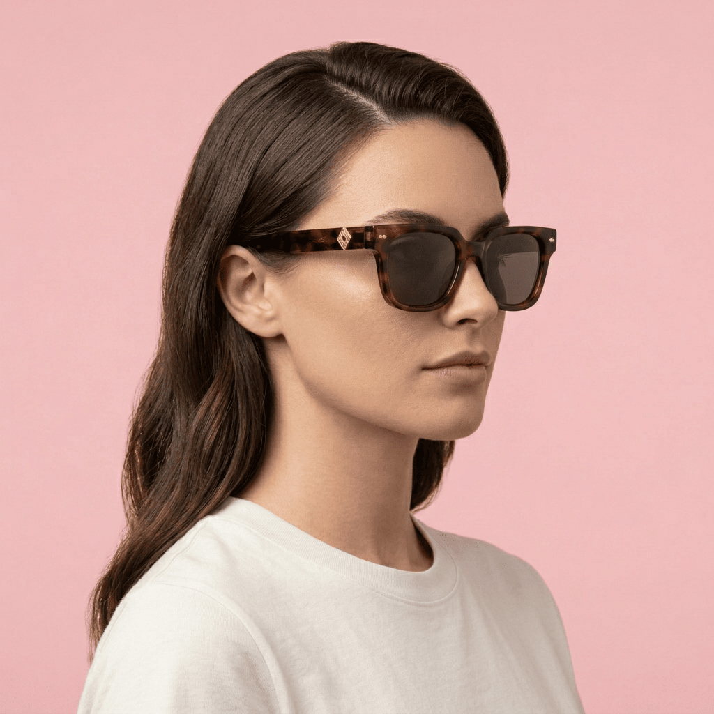 Brown Rectangle Sunglasses for Women