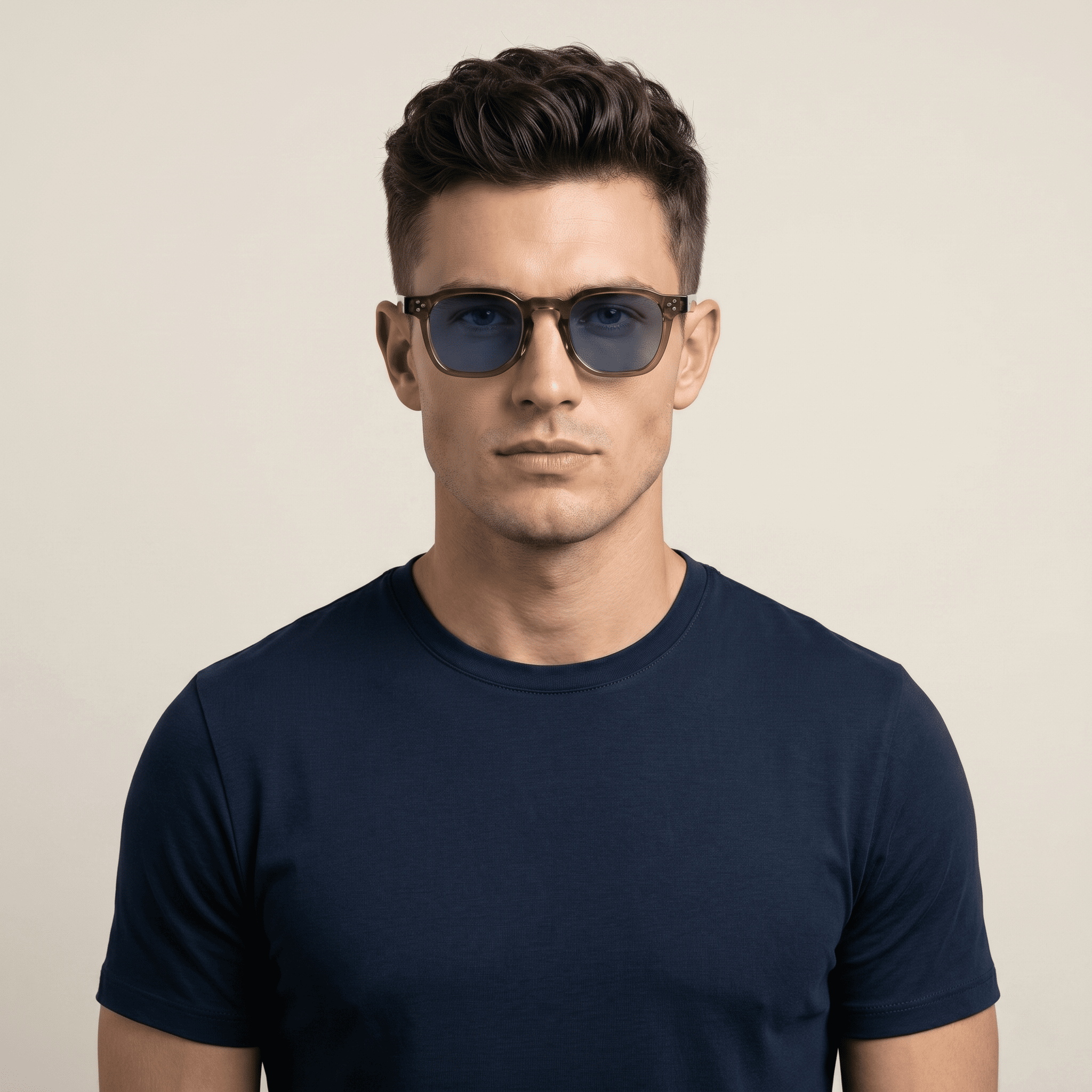 Green Round Sunglasses for Men