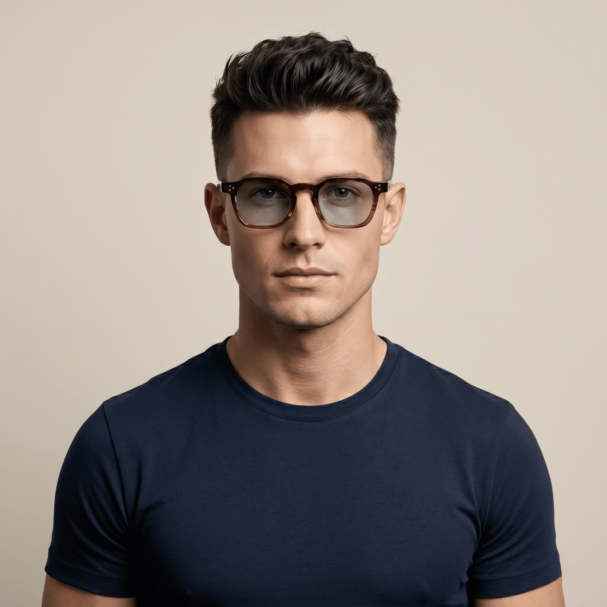 Brown Square Sunglasses for Men