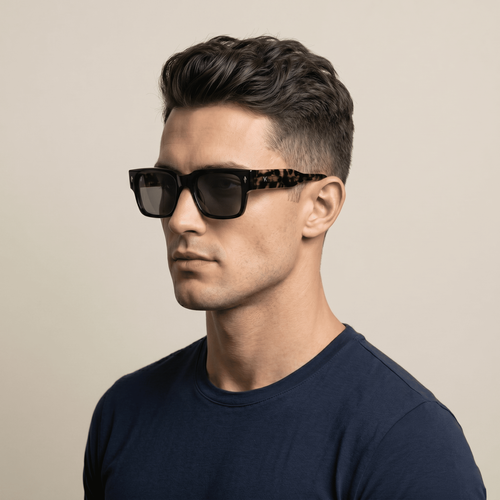 Black Square Sunglasses for Men