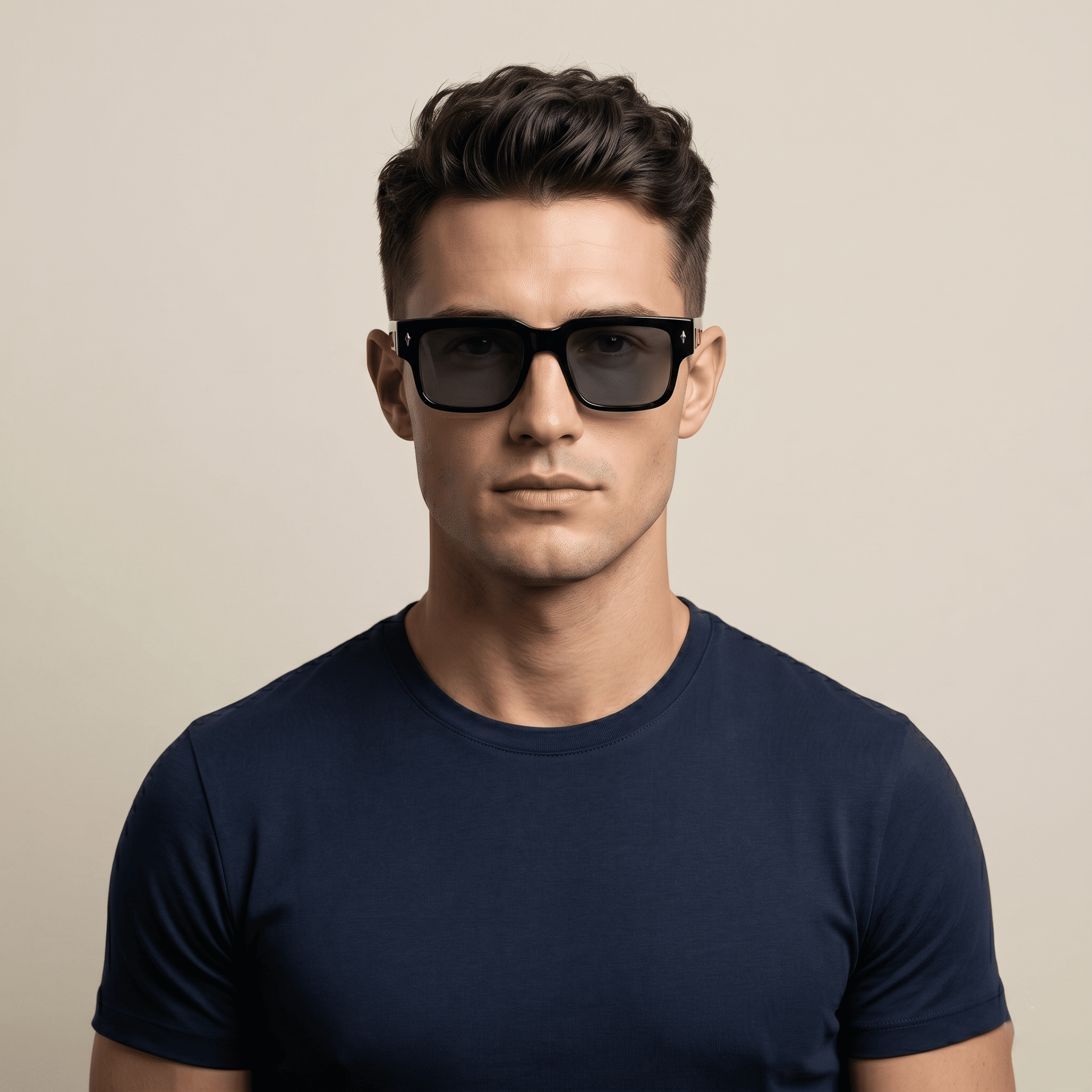 Black Square Sunglasses for Men