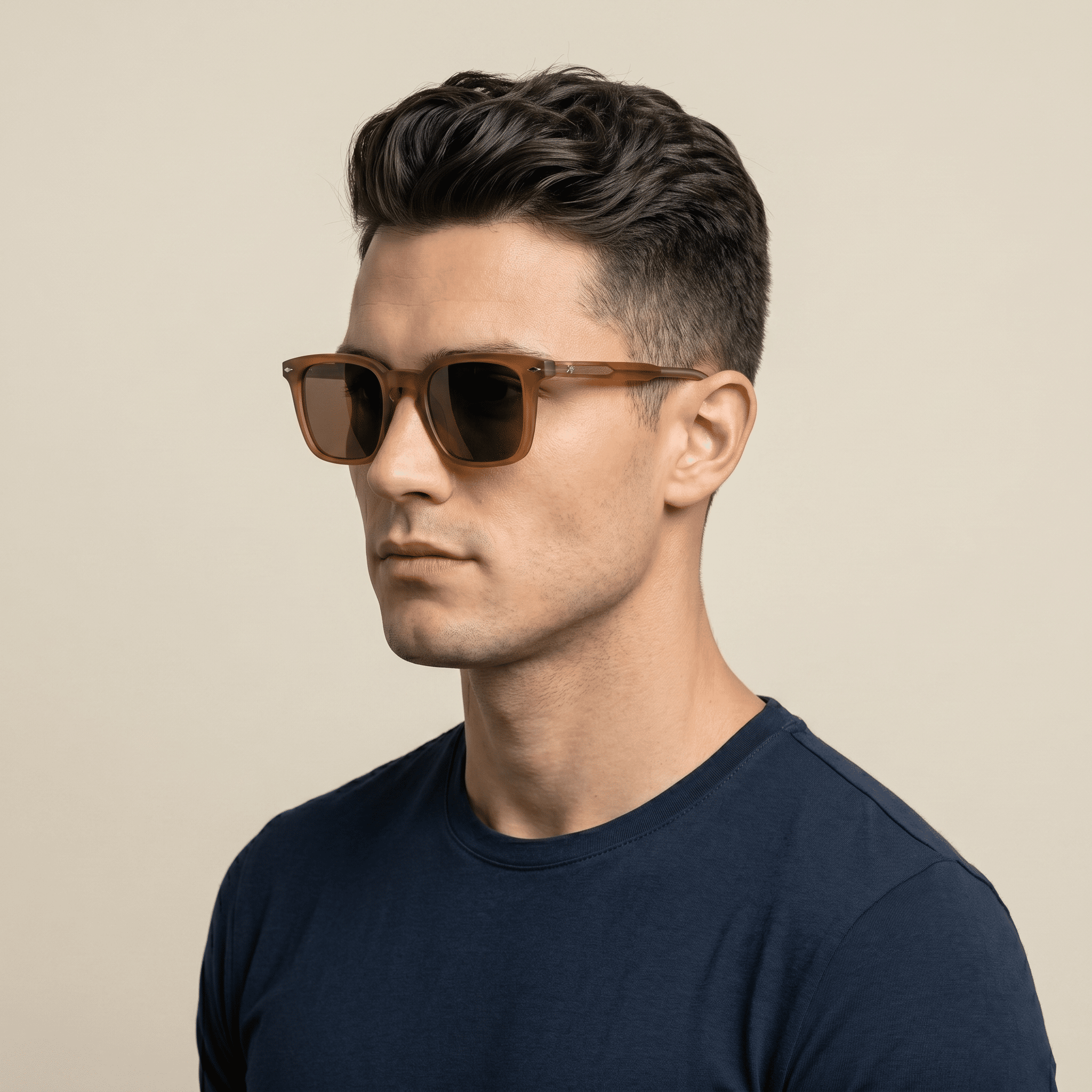 Brown Square Sunglasses for Men