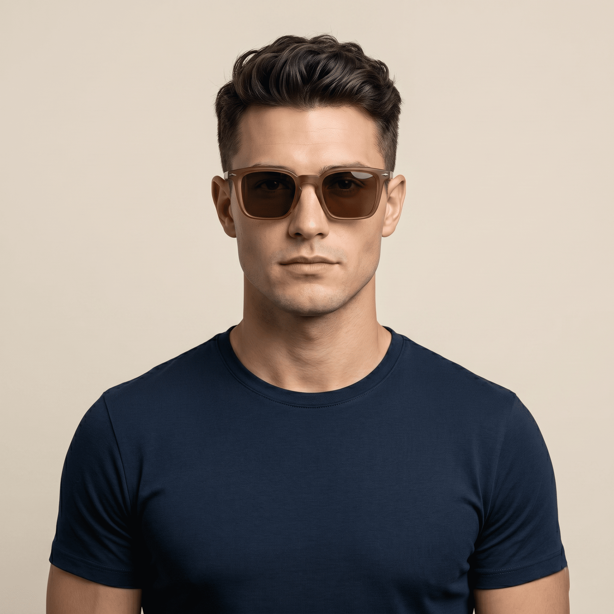 Brown Square Sunglasses for Men