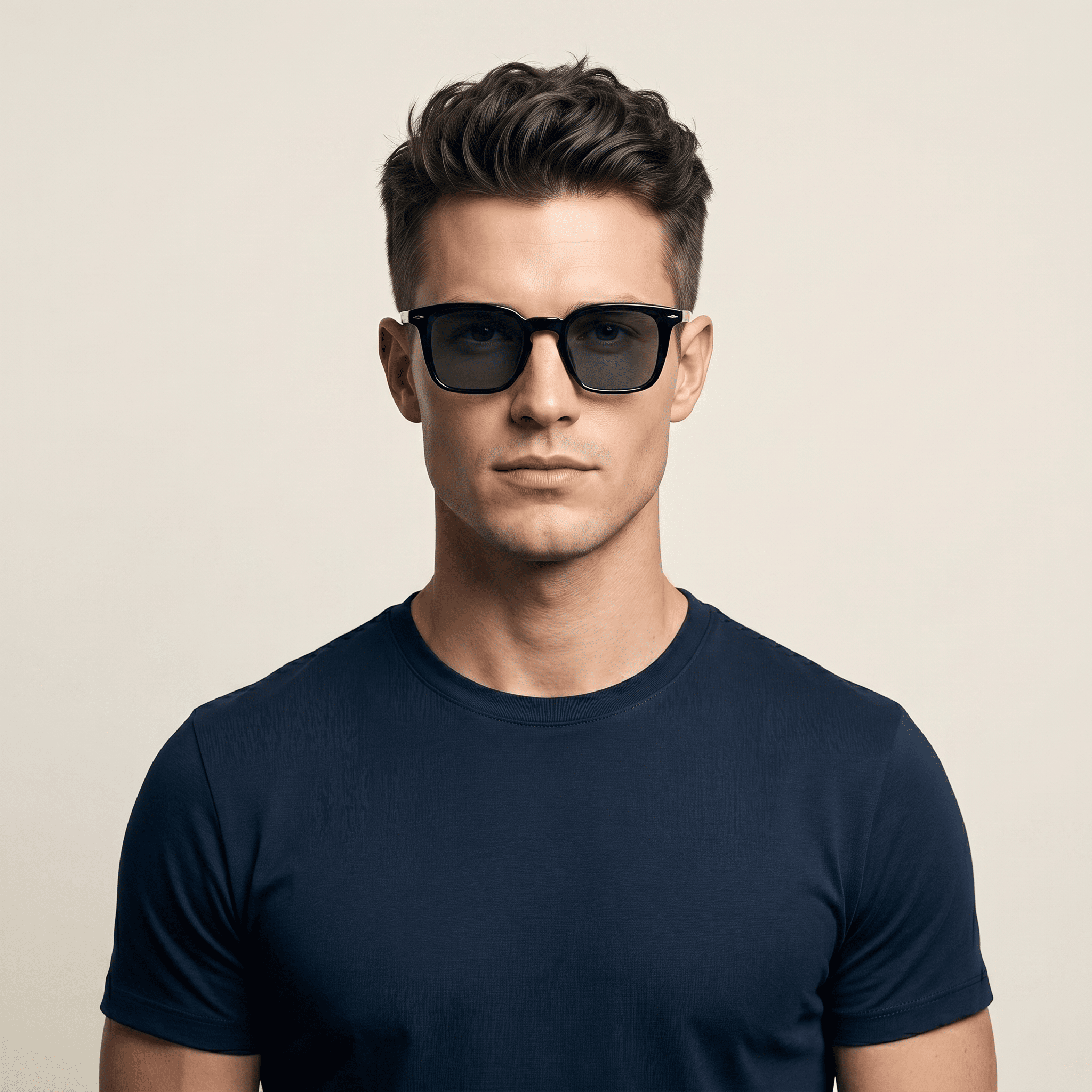 Black Square Sunglasses for Men
