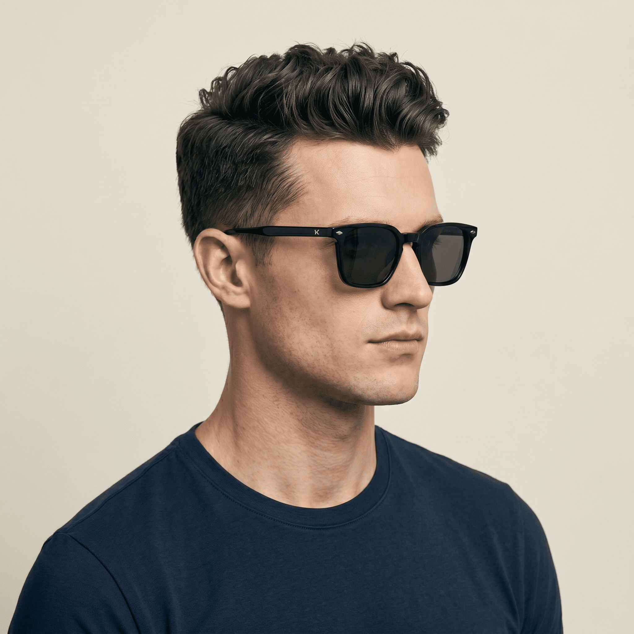 Black Square Sunglasses for Men