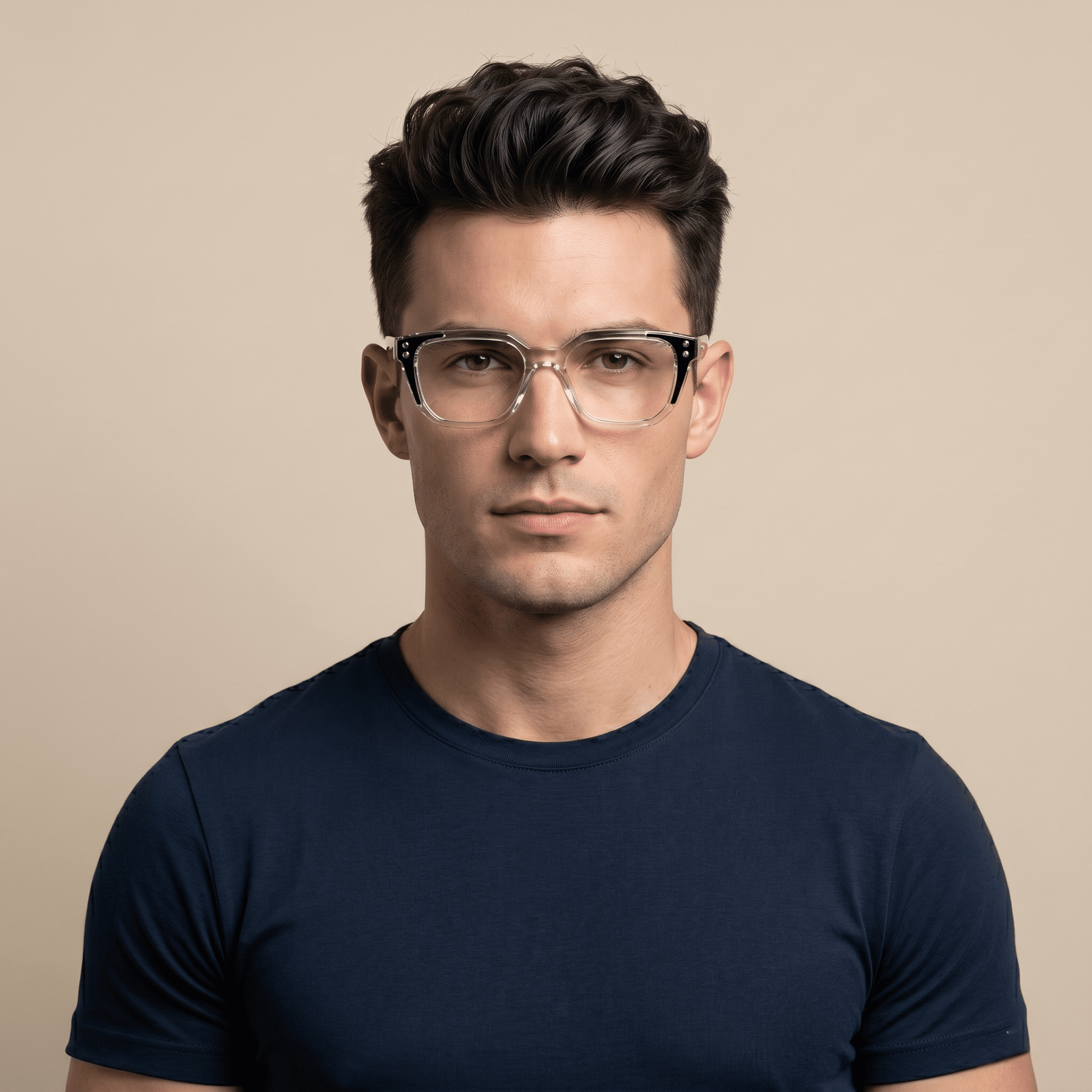 Clear Square Sunglasses for Men