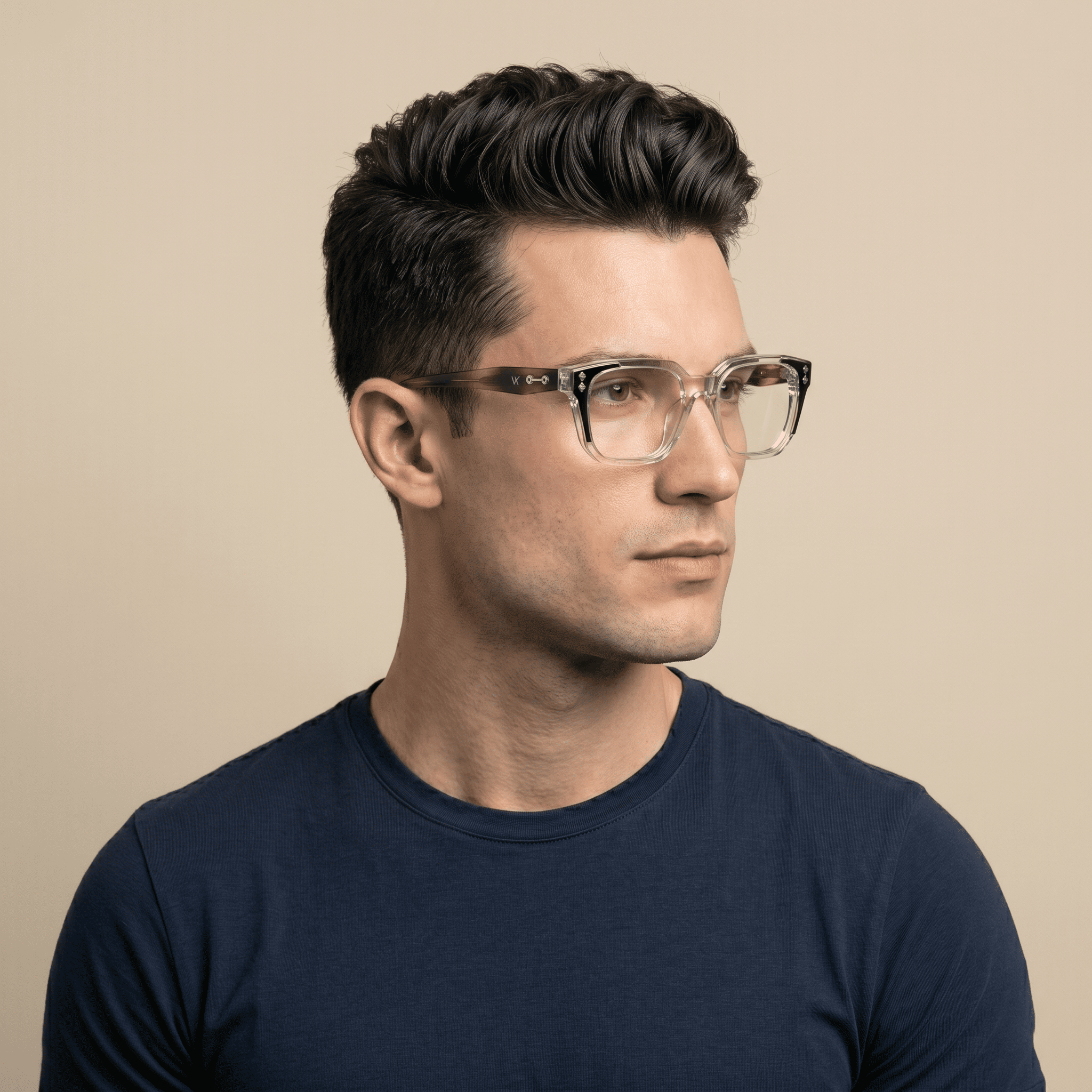 Clear Square Sunglasses for Men