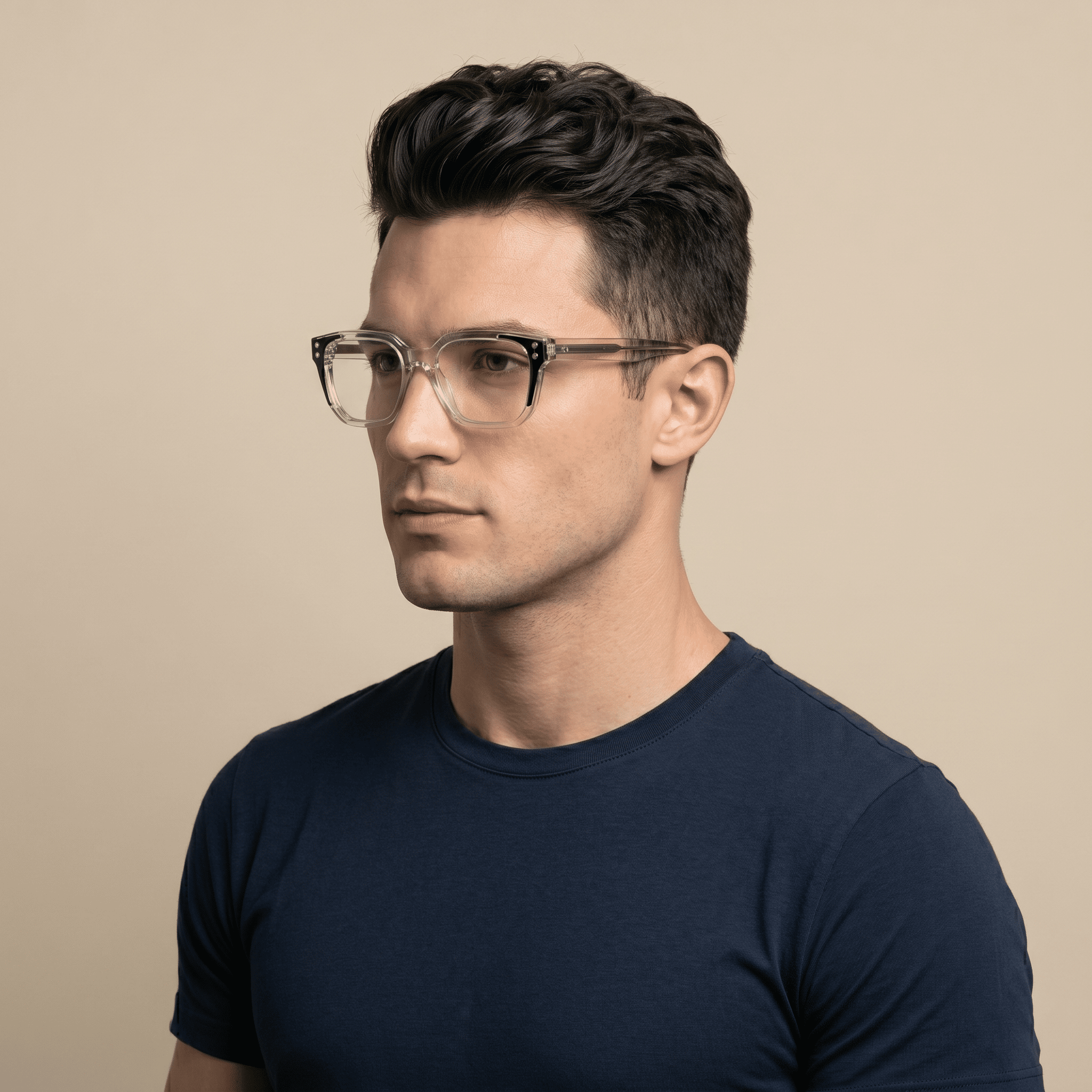 Clear Square Sunglasses for Men