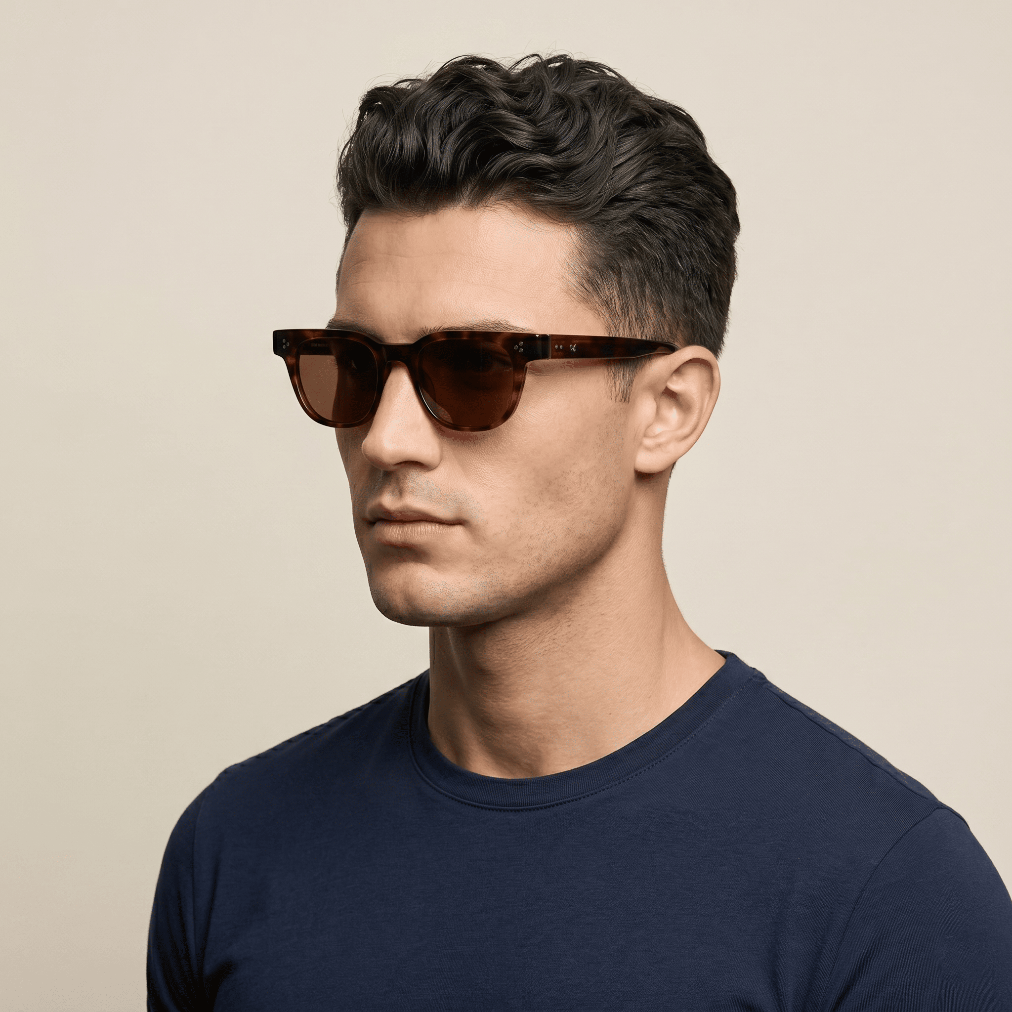 Brown Square Sunglasses for Men
