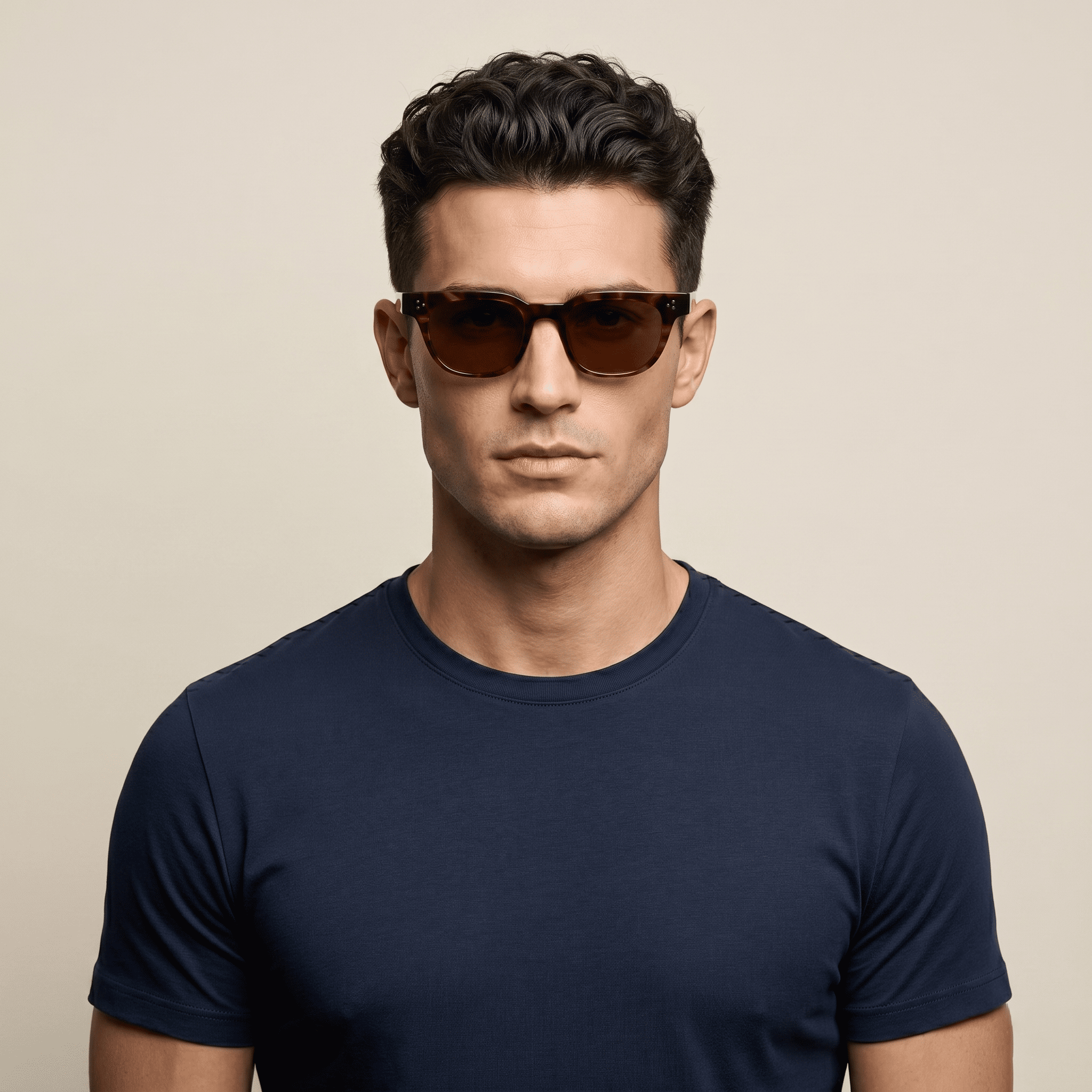 Brown Square Sunglasses for Men