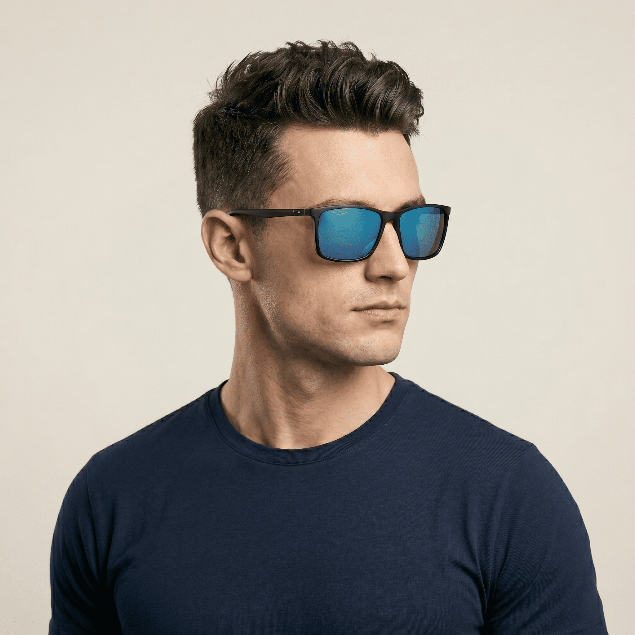Black Square Sunglasses for Men