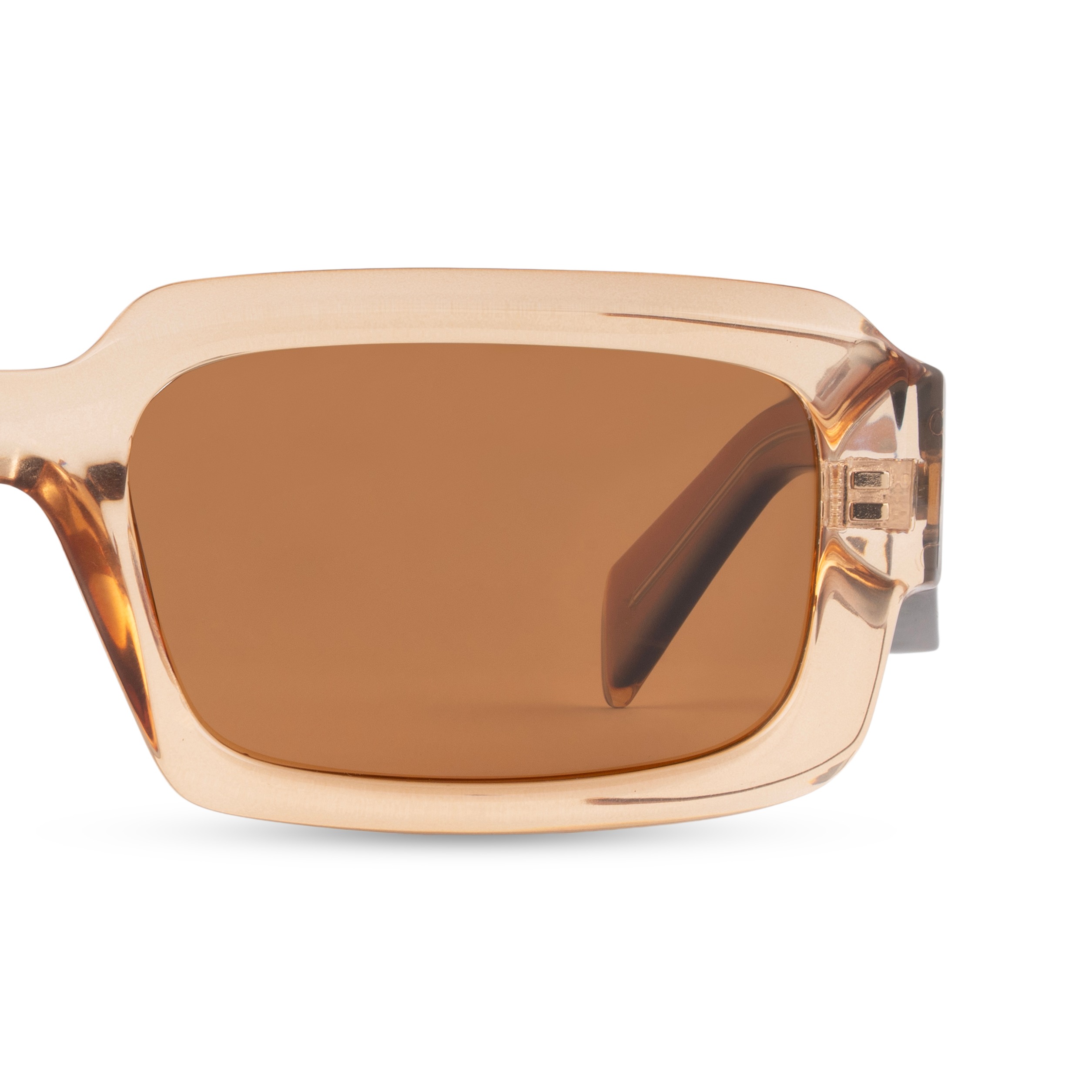 Brown Hexagonal Sunglasses for Women