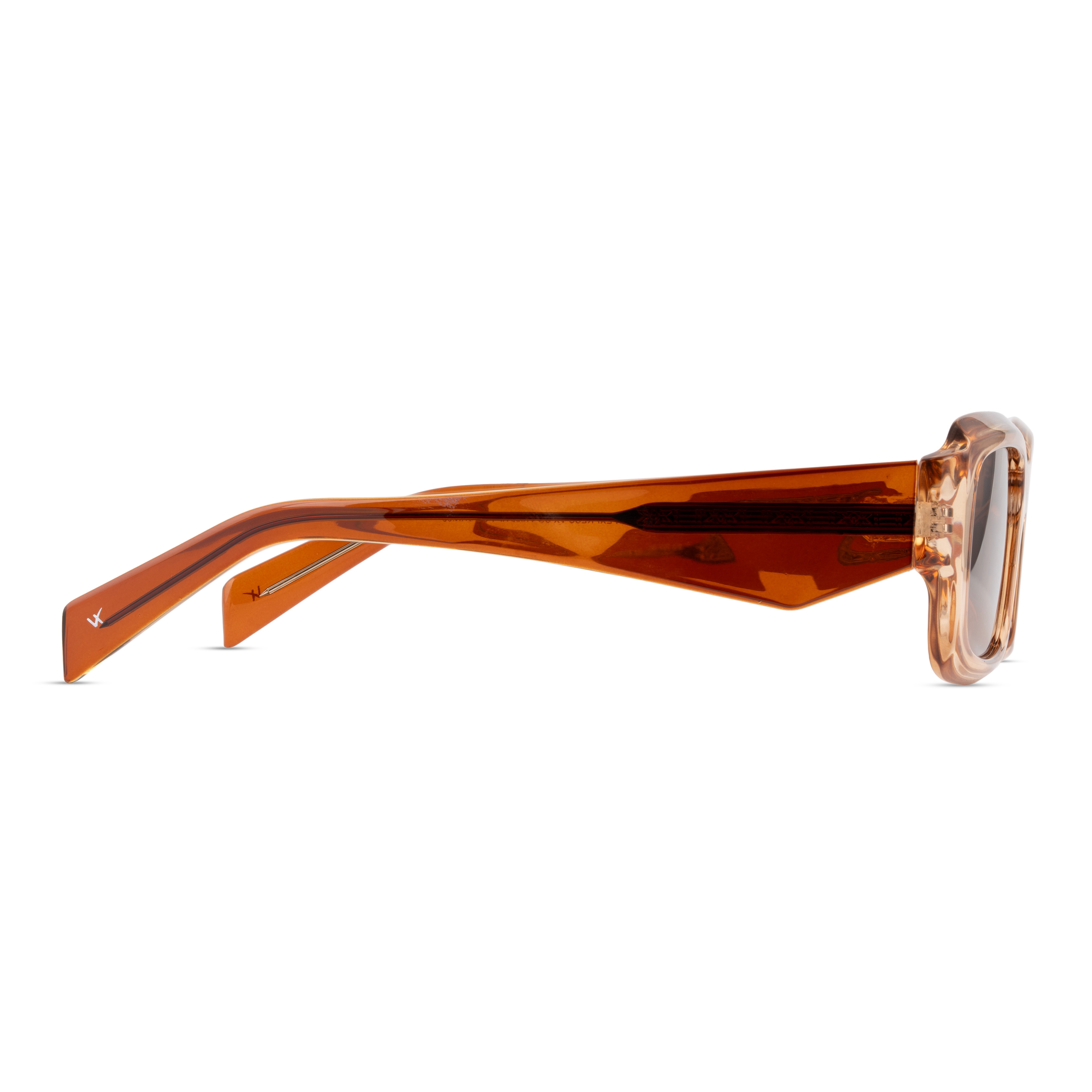 Brown Hexagonal Sunglasses for Women