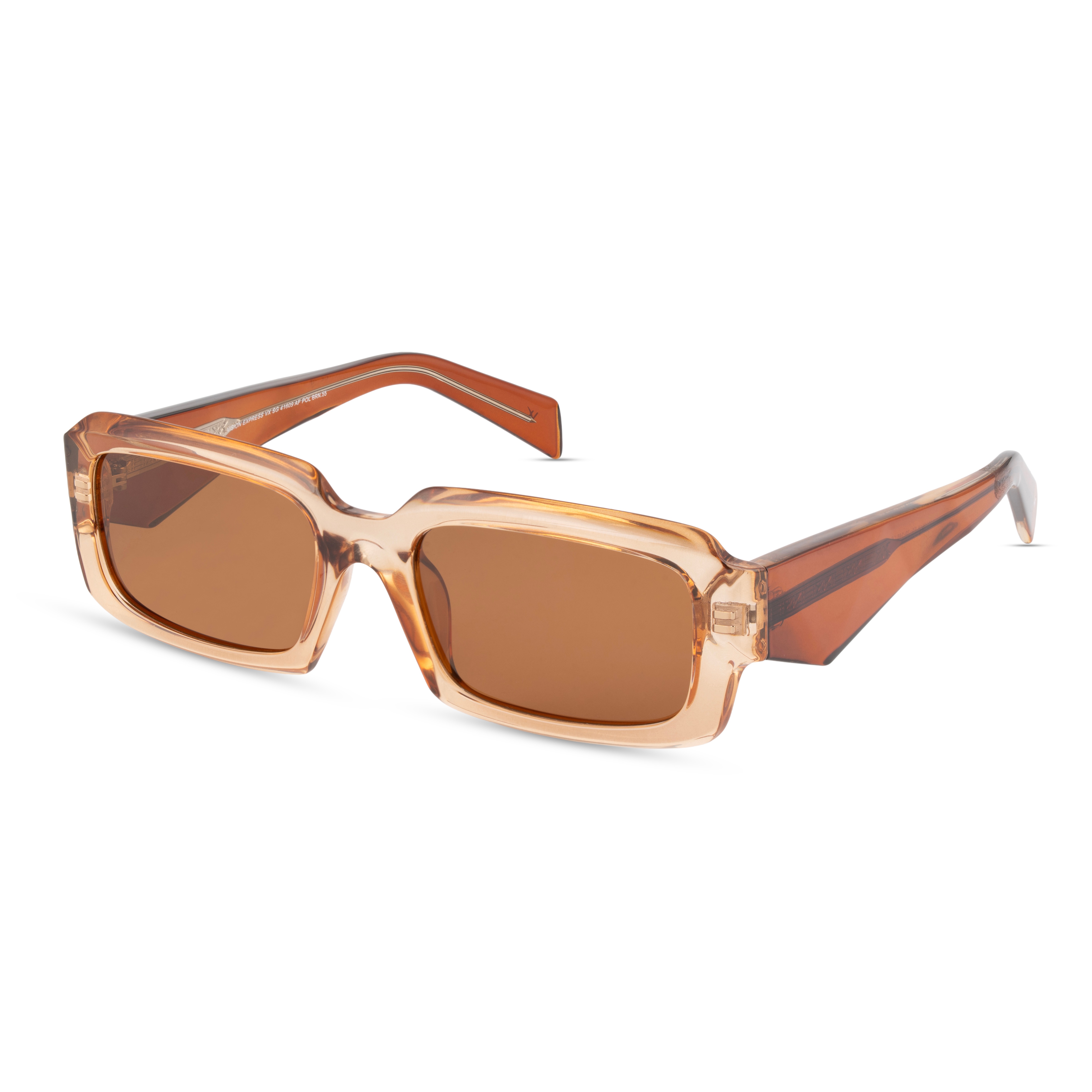 Brown Hexagonal Sunglasses for Women