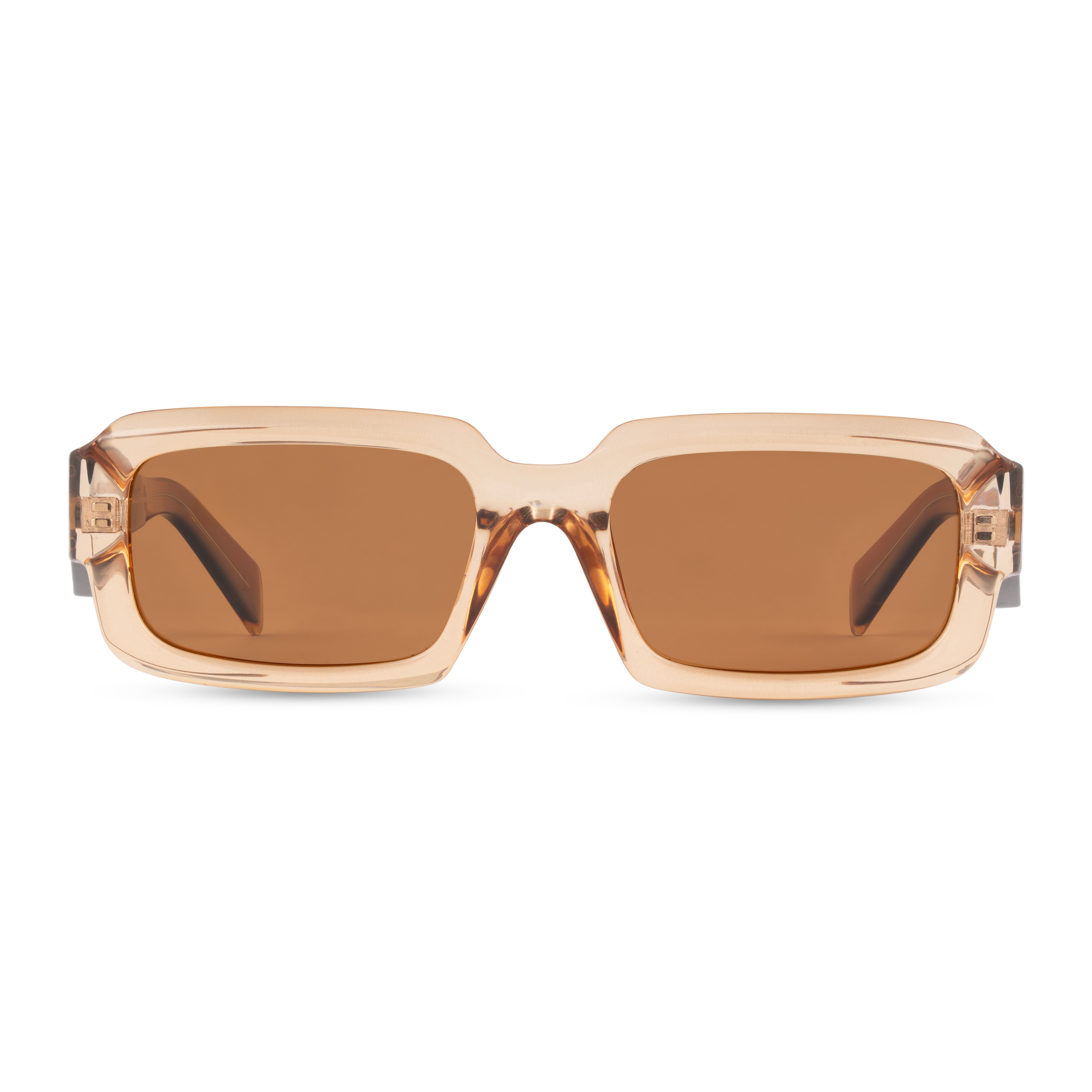 Brown Hexagonal Sunglasses for Women