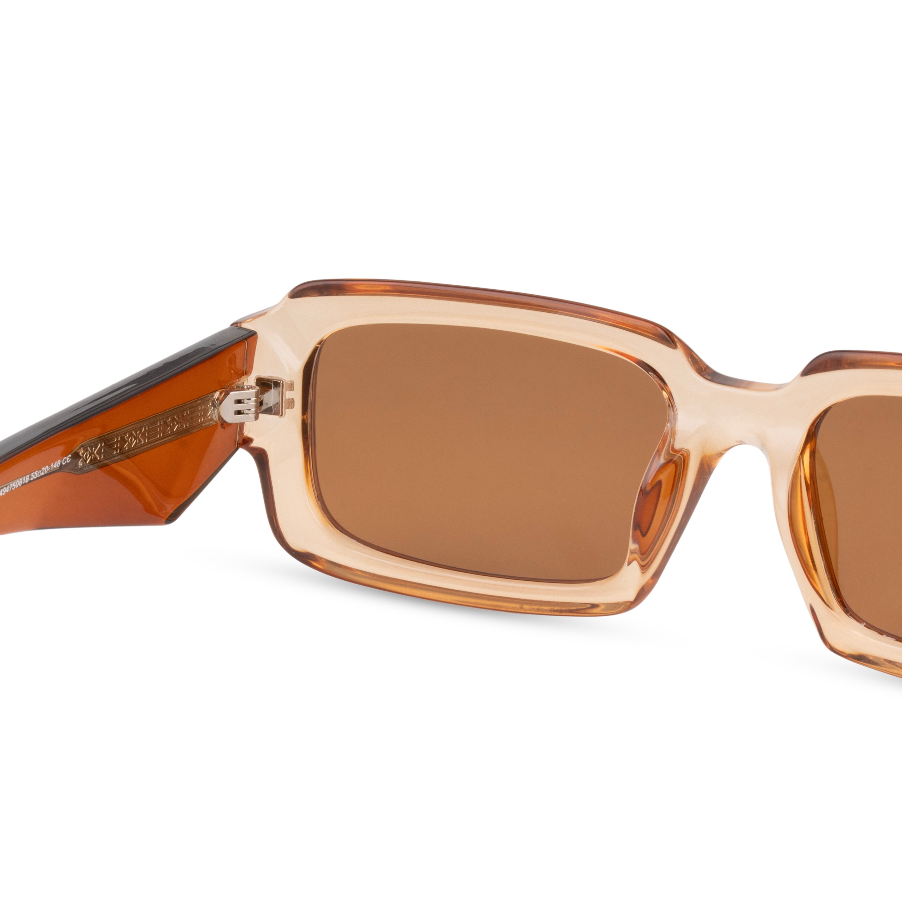 Brown Hexagonal Sunglasses for Women