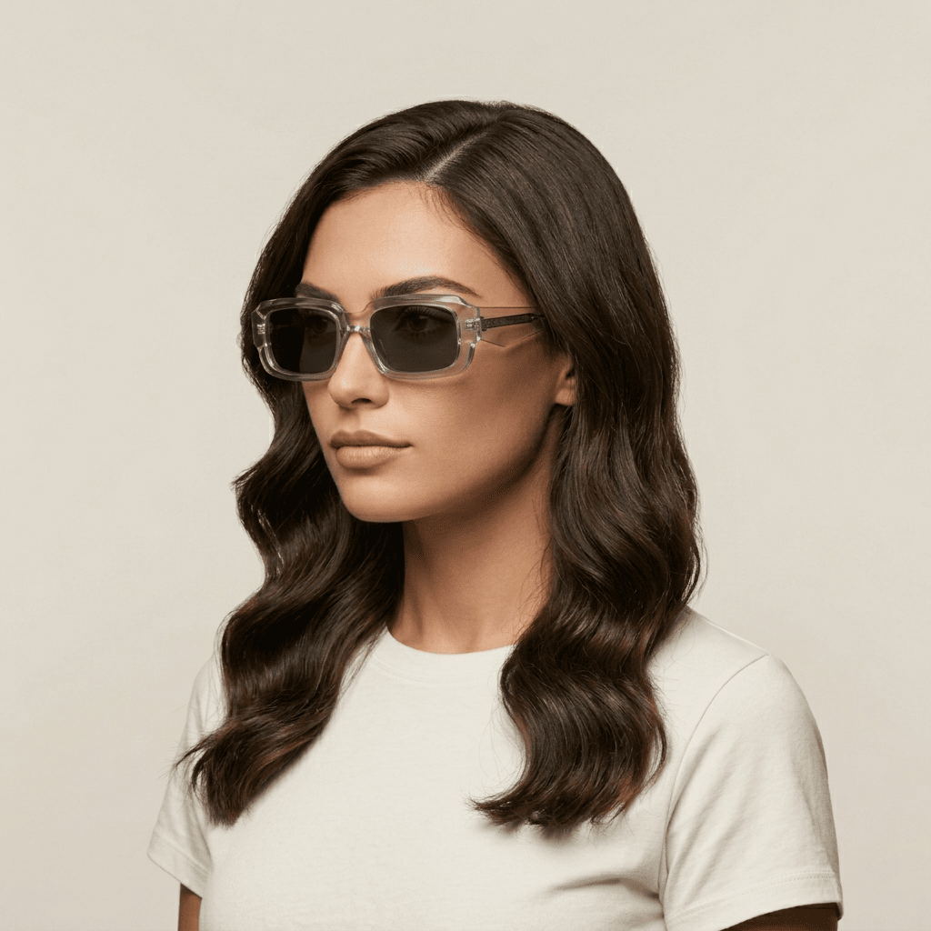Grey Rectangle Sunglasses for Women