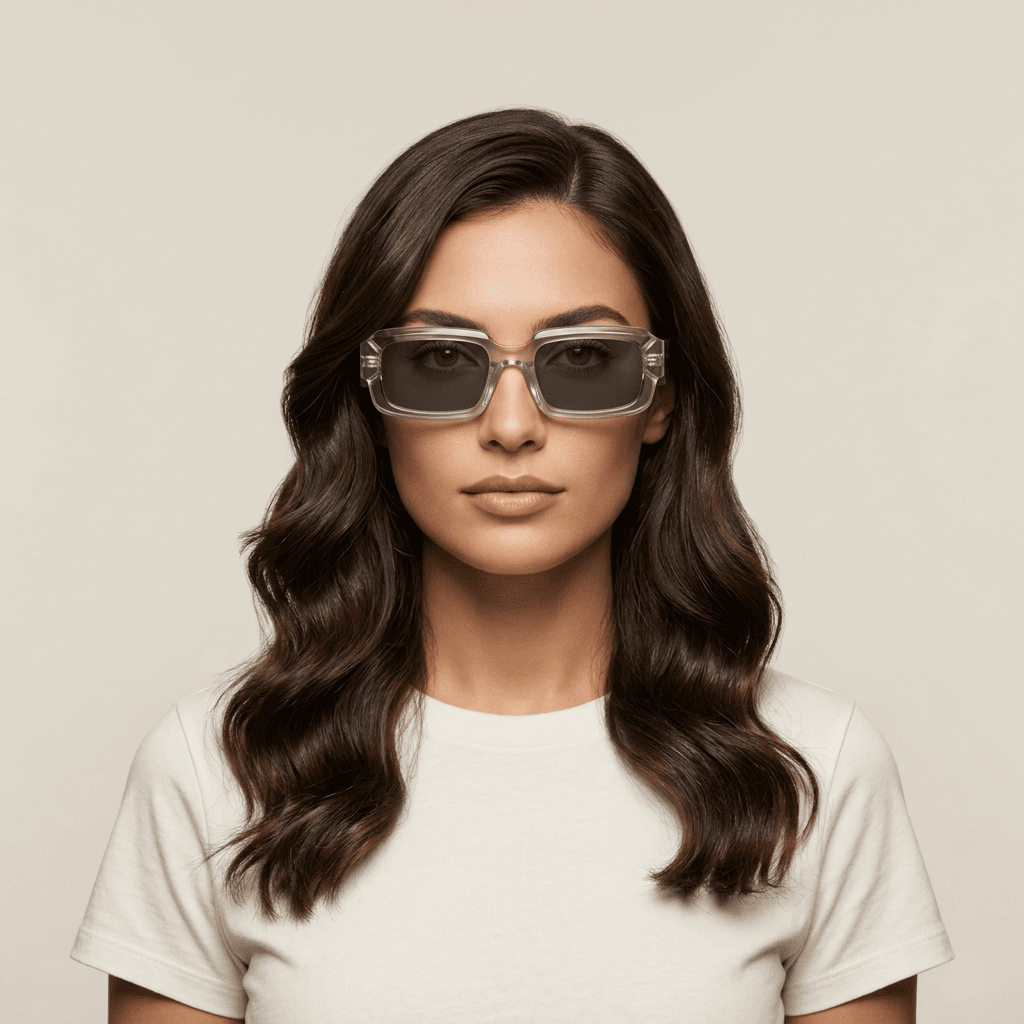 Grey Rectangle Sunglasses for Women