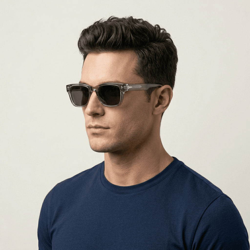 Grey Rectangle Sunglasses for Unisex