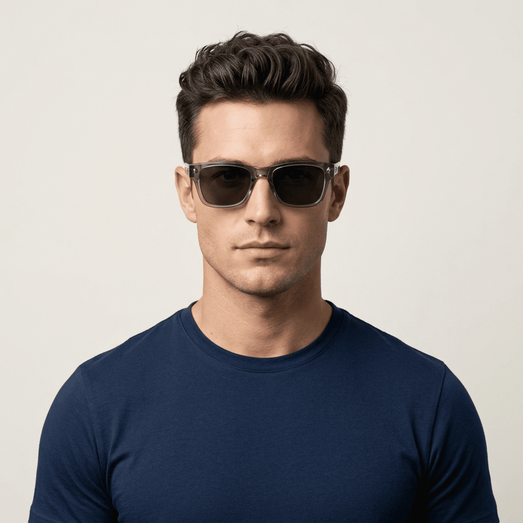 Grey Rectangle Sunglasses for Unisex