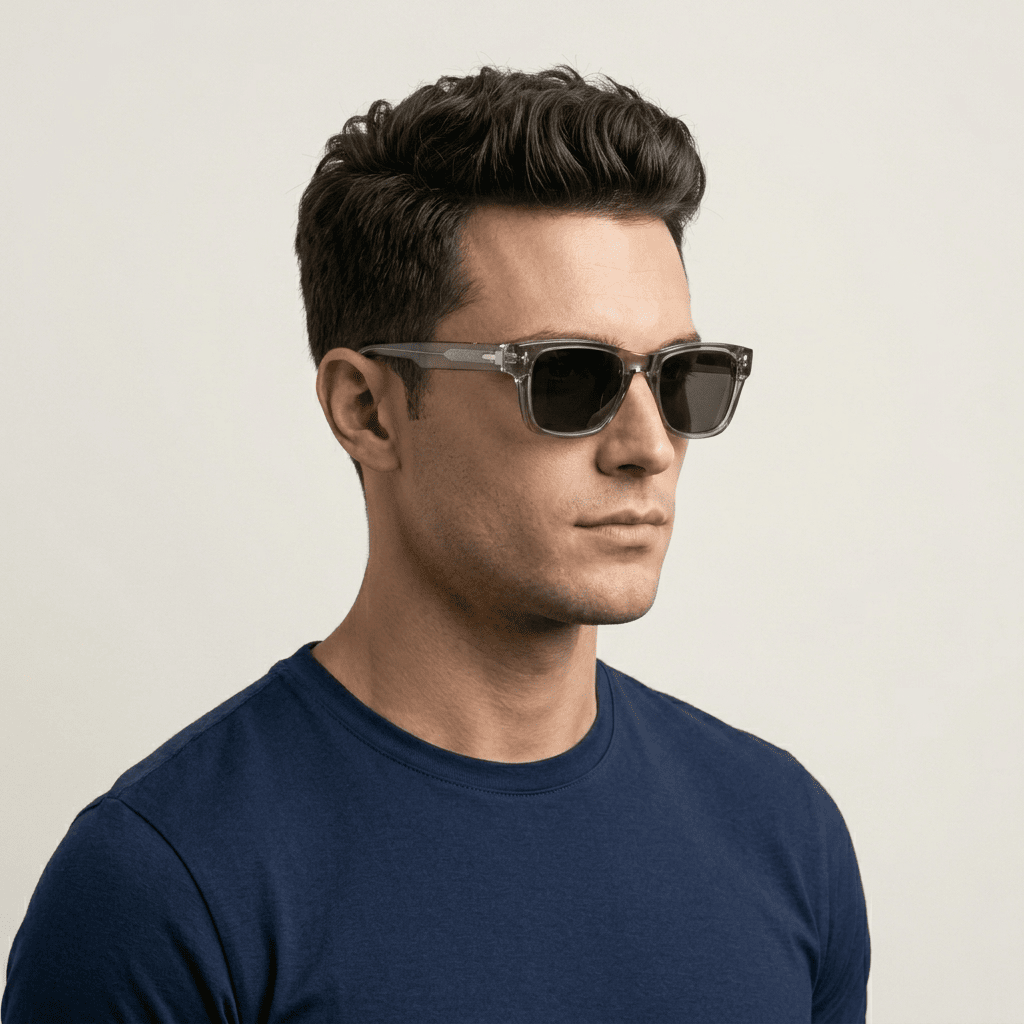Grey Rectangle Sunglasses for Unisex