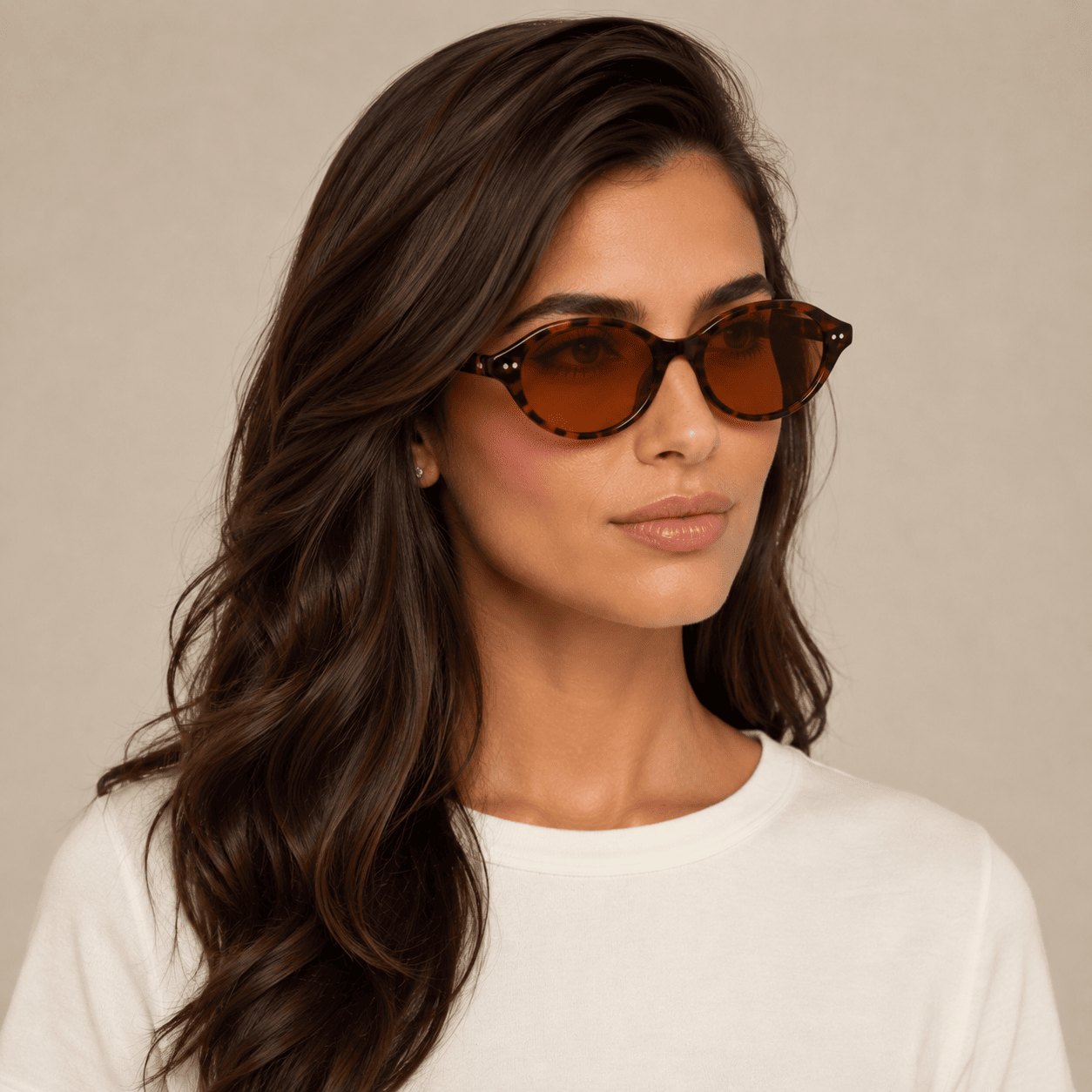 Brown Cat Eye Sunglasses for Women