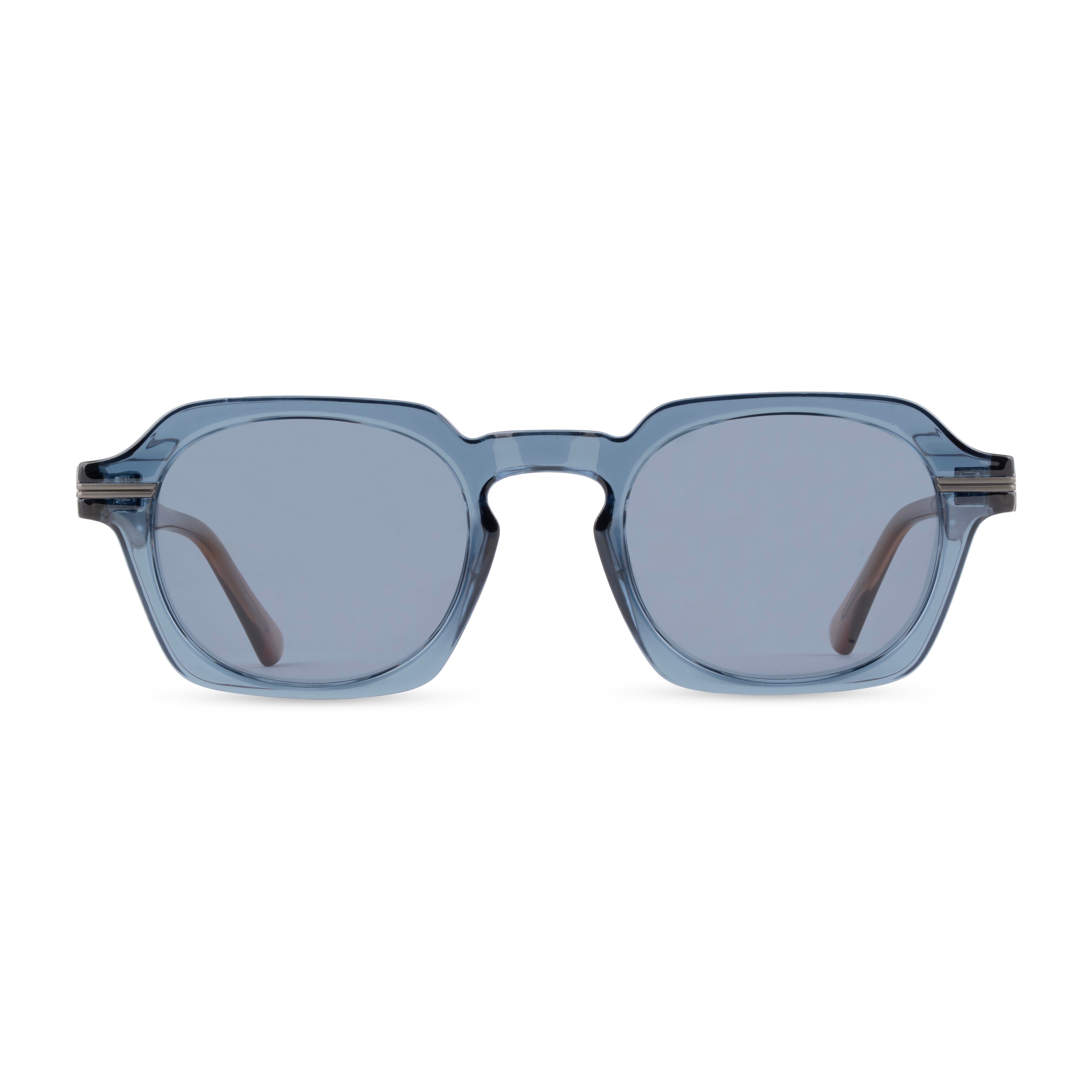 Blue Hexagonal Sunglasses for Women