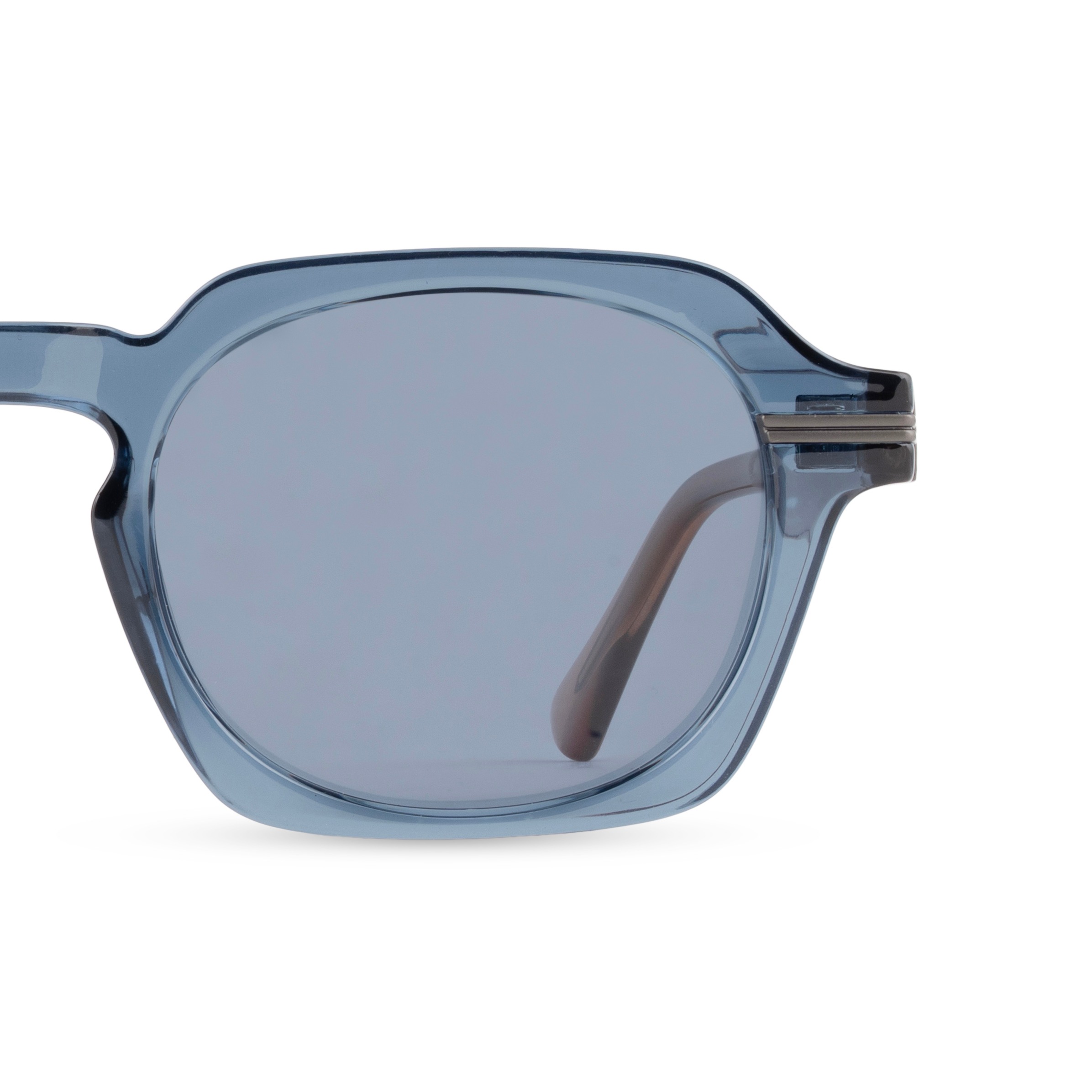 Blue Hexagonal Sunglasses for Women