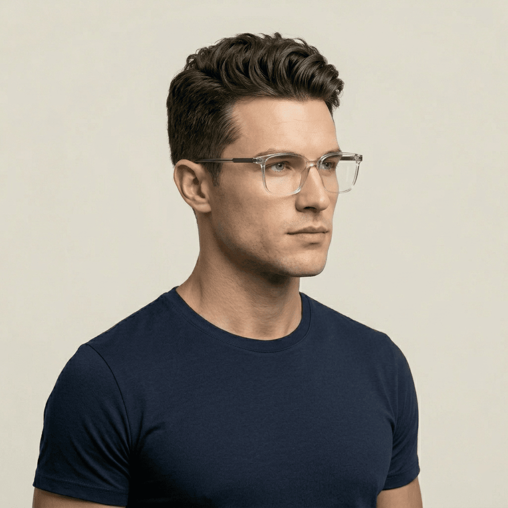 Transparent Rectangle Frames for Men