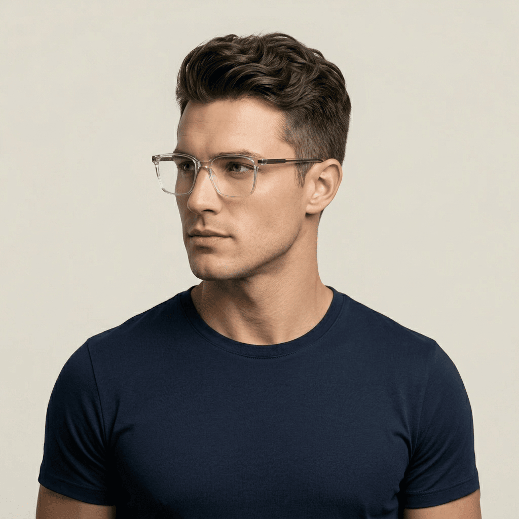 Transparent Rectangle Frames for Men