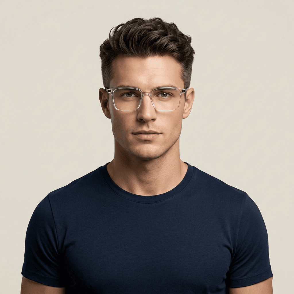 Transparent Rectangle Frames for Men