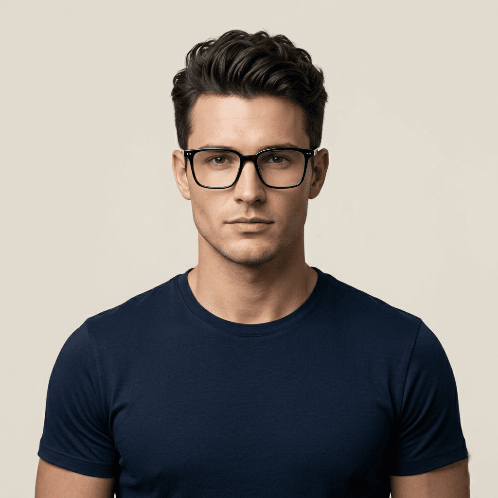 Black Rectangle Frames for Men