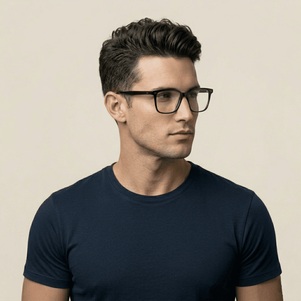 Black Rectangle Frames for Men