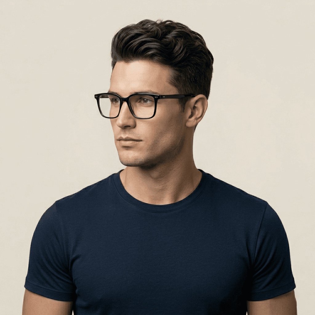 Black Rectangle Frames for Men