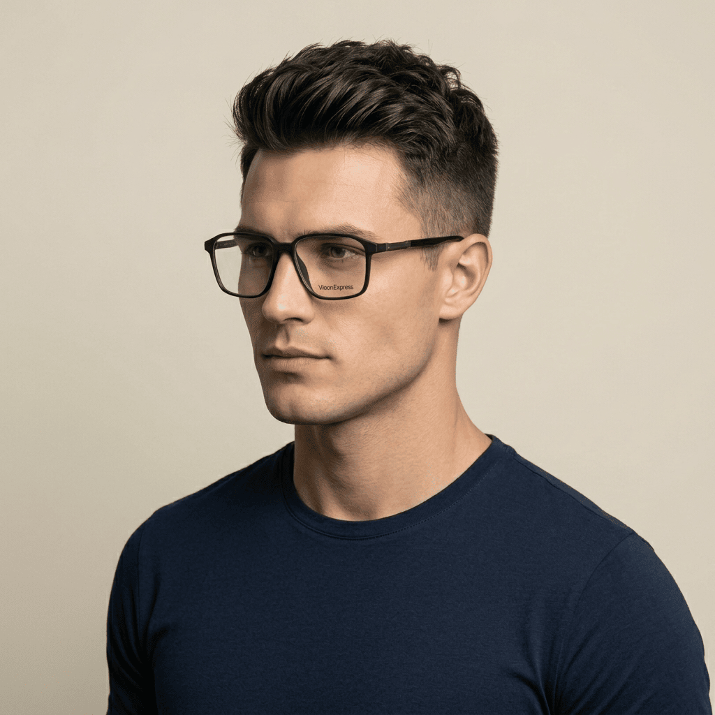Black Rectangle Frames for Men