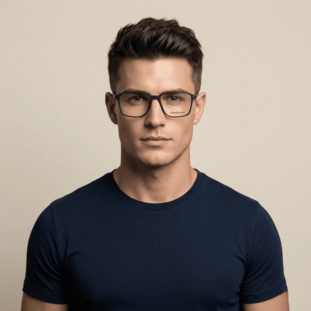 Black Rectangle Frames for Men