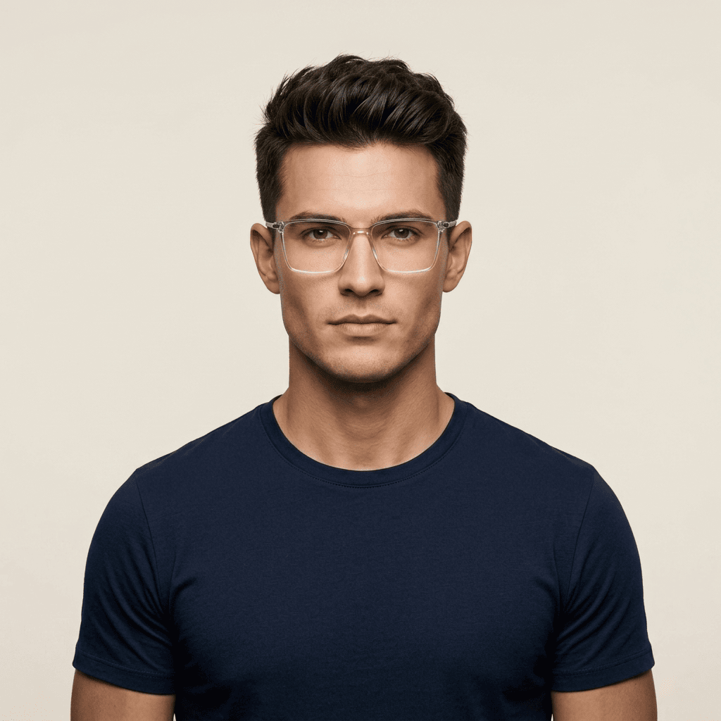 Transparent Rectangle Frames for Men