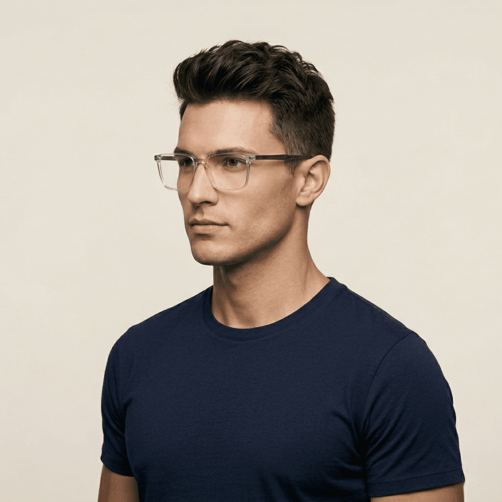 Transparent Rectangle Frames for Men