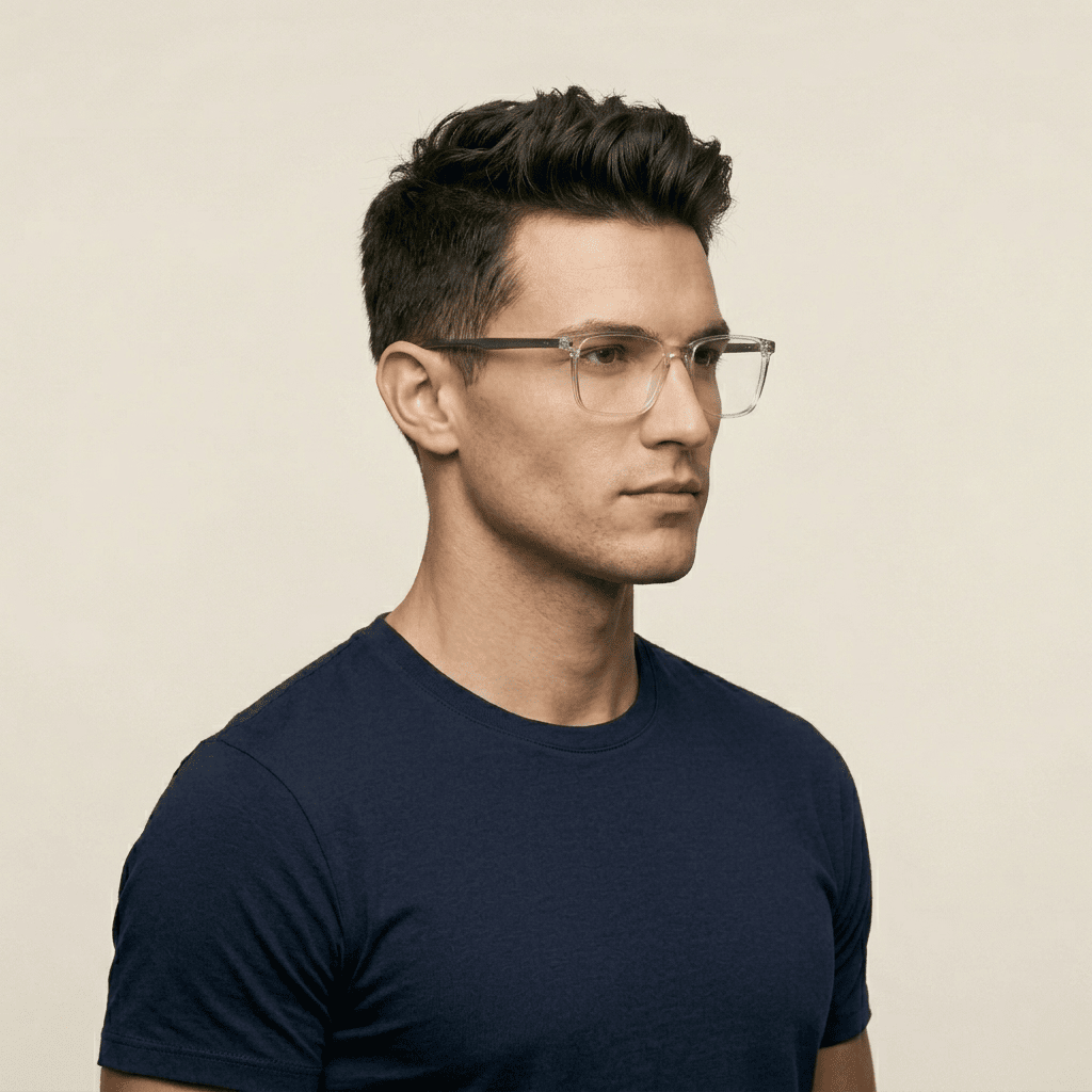 Transparent Rectangle Frames for Men