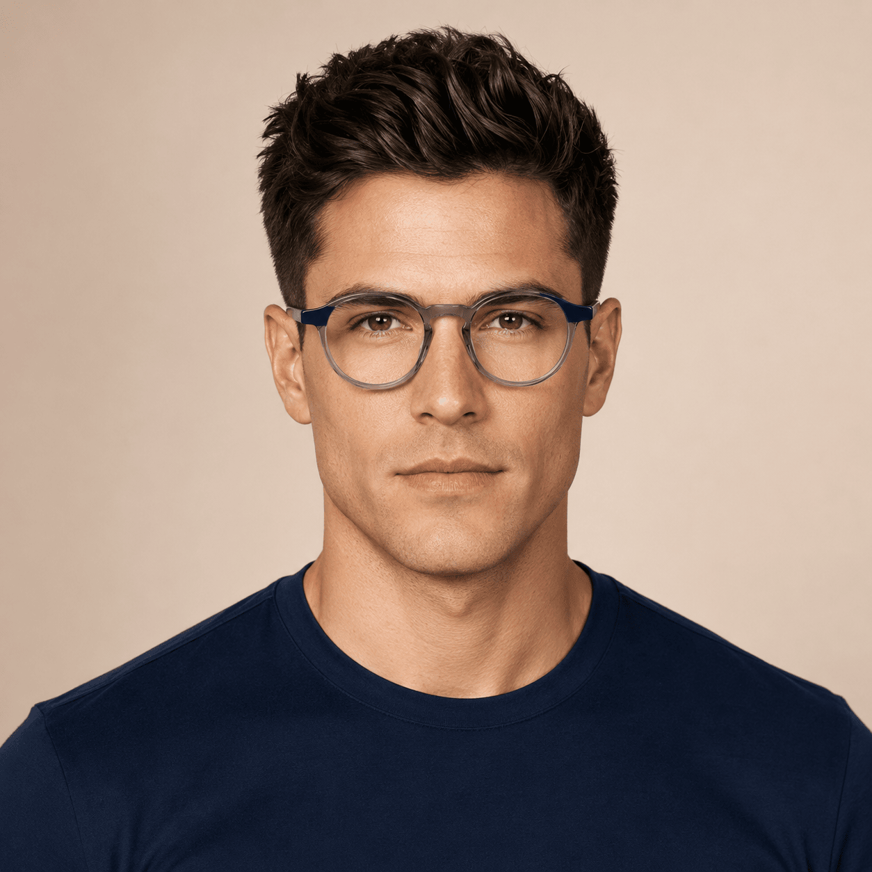 Grey Cat Eye Frames for Men
