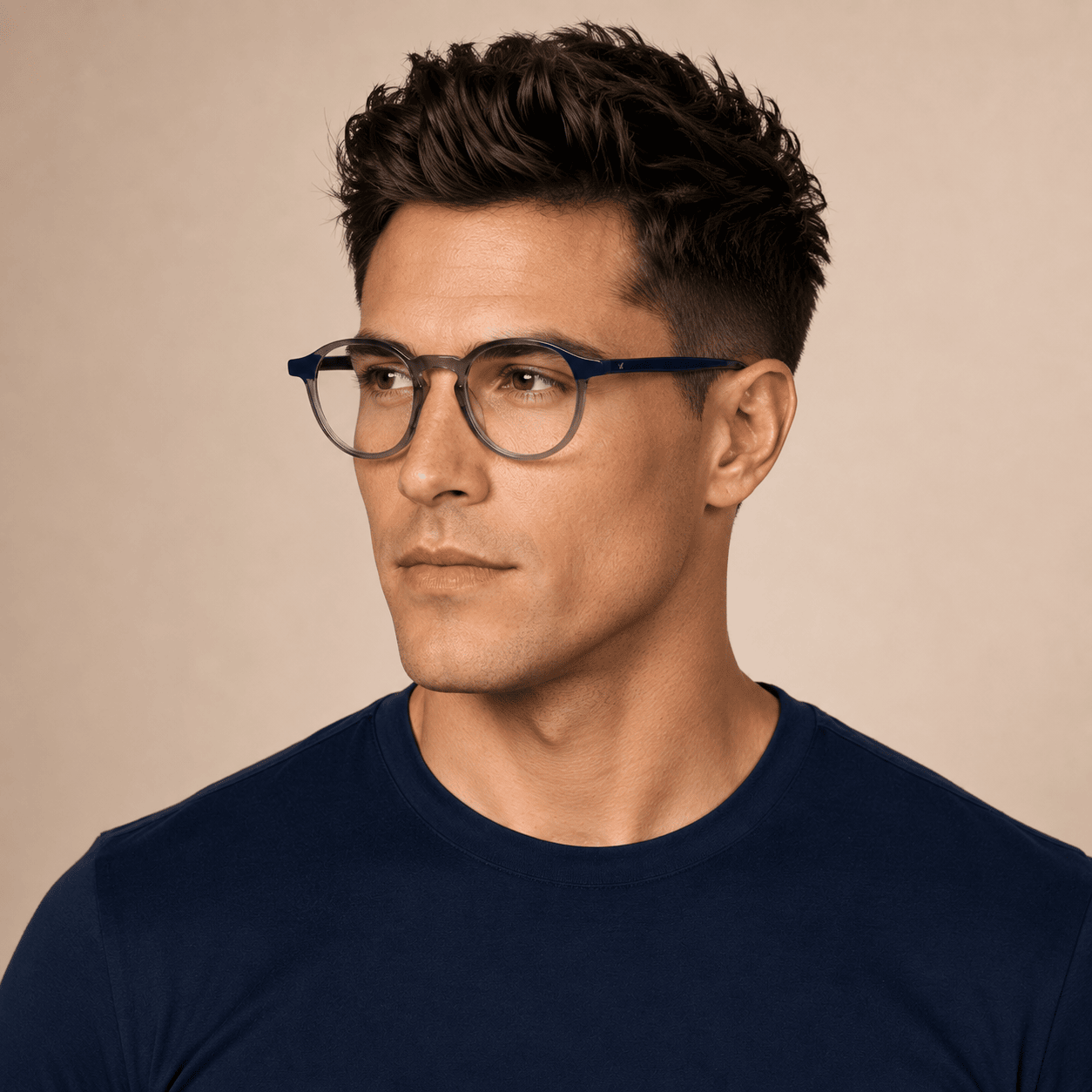 Grey Cat Eye Frames for Men