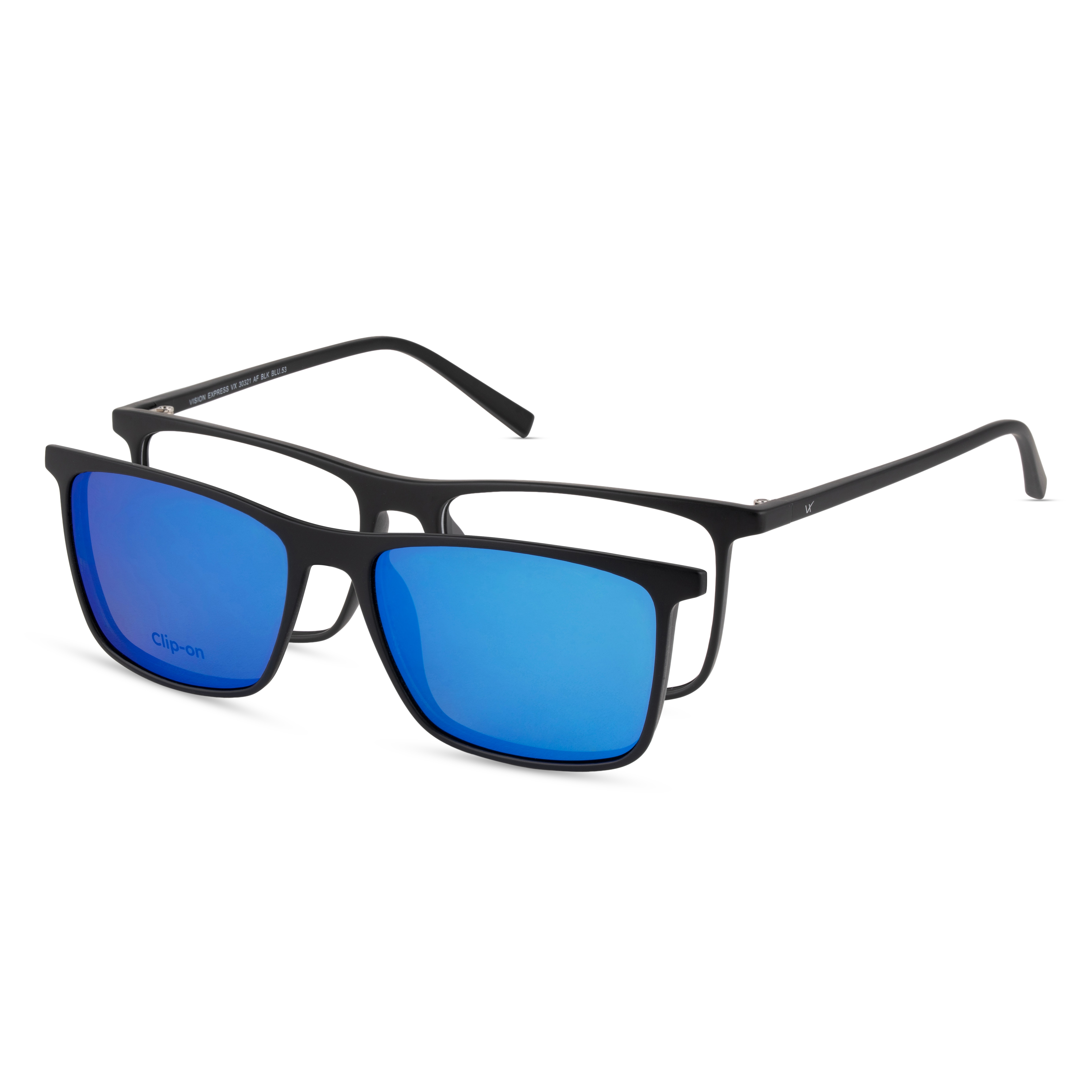 Black Square Frames for Men Clipon