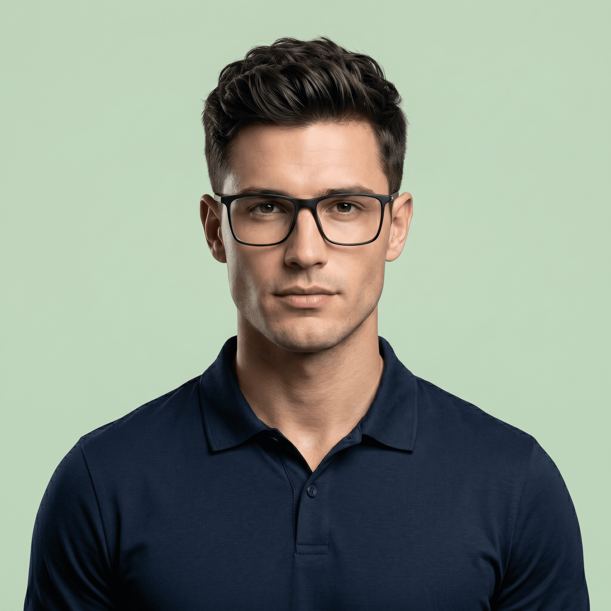 Black Square Frames for Men Clipon