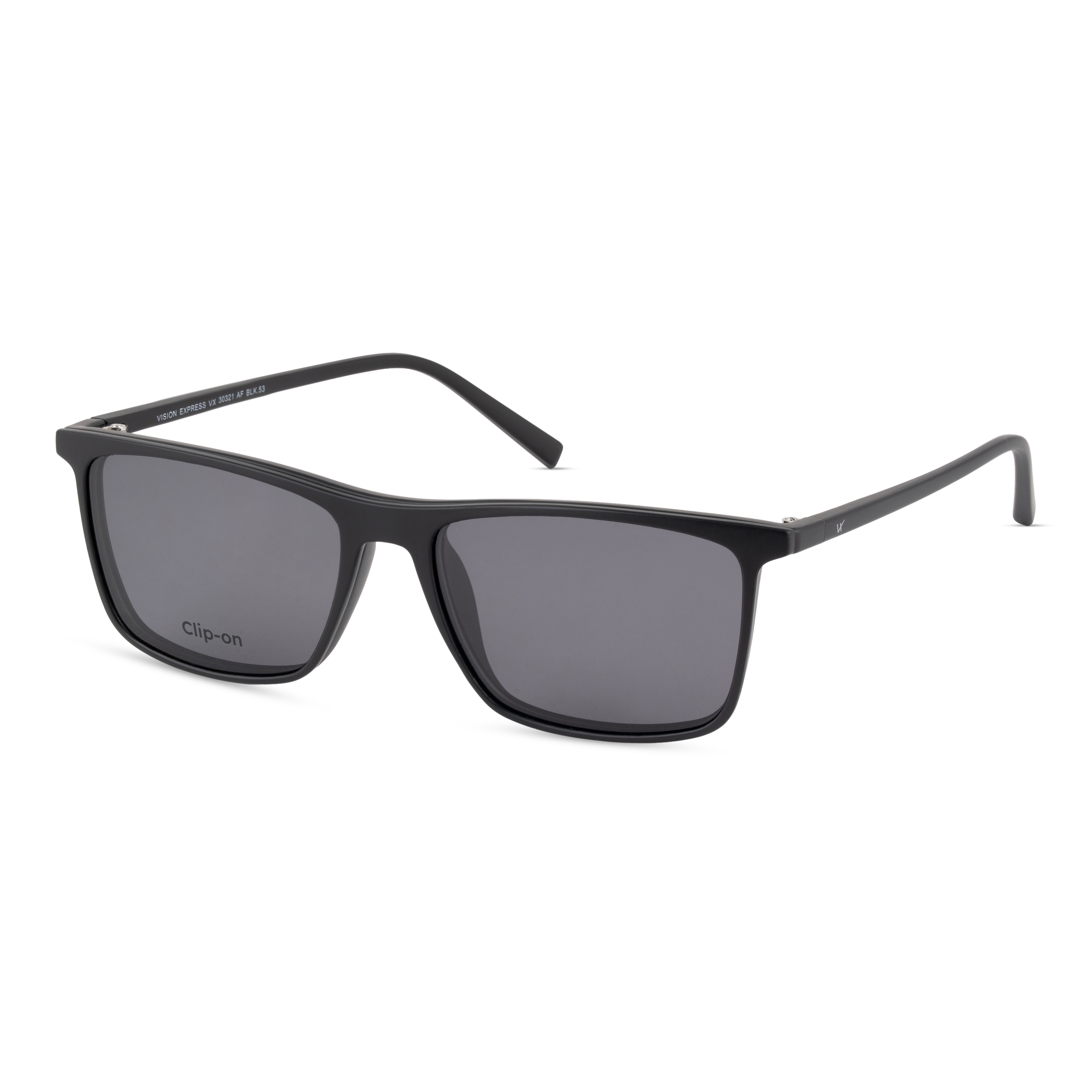 Black Rectangle Frames for Men Clipon