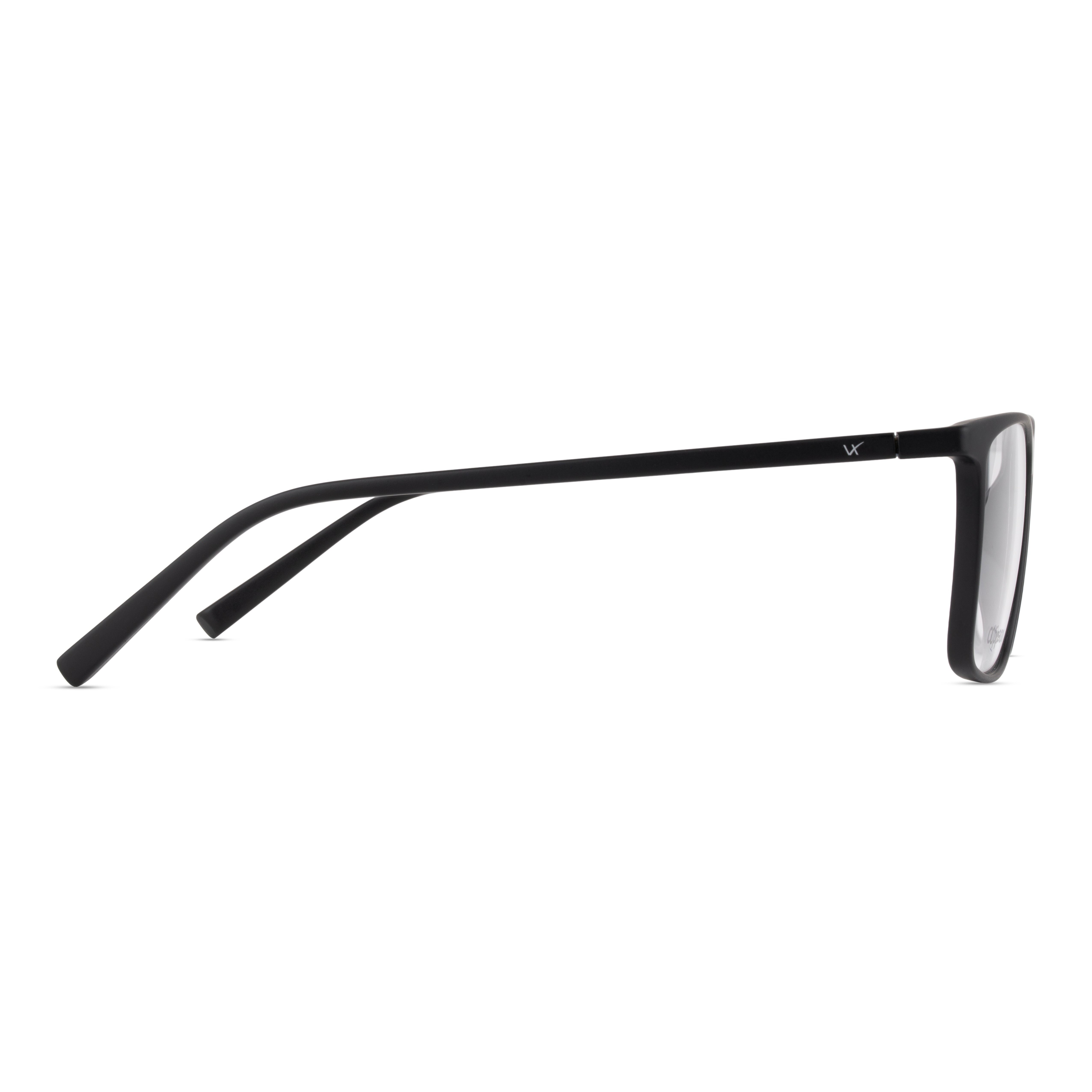 Black Rectangle Frames for Men Clipon